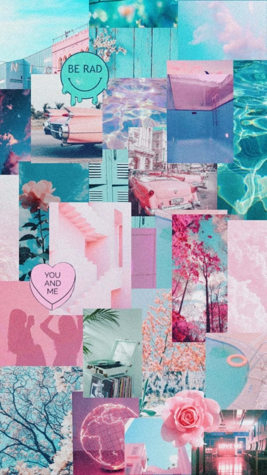 Pink And Blue Aesthetic, teal, cars, HD Phone Wallpaper