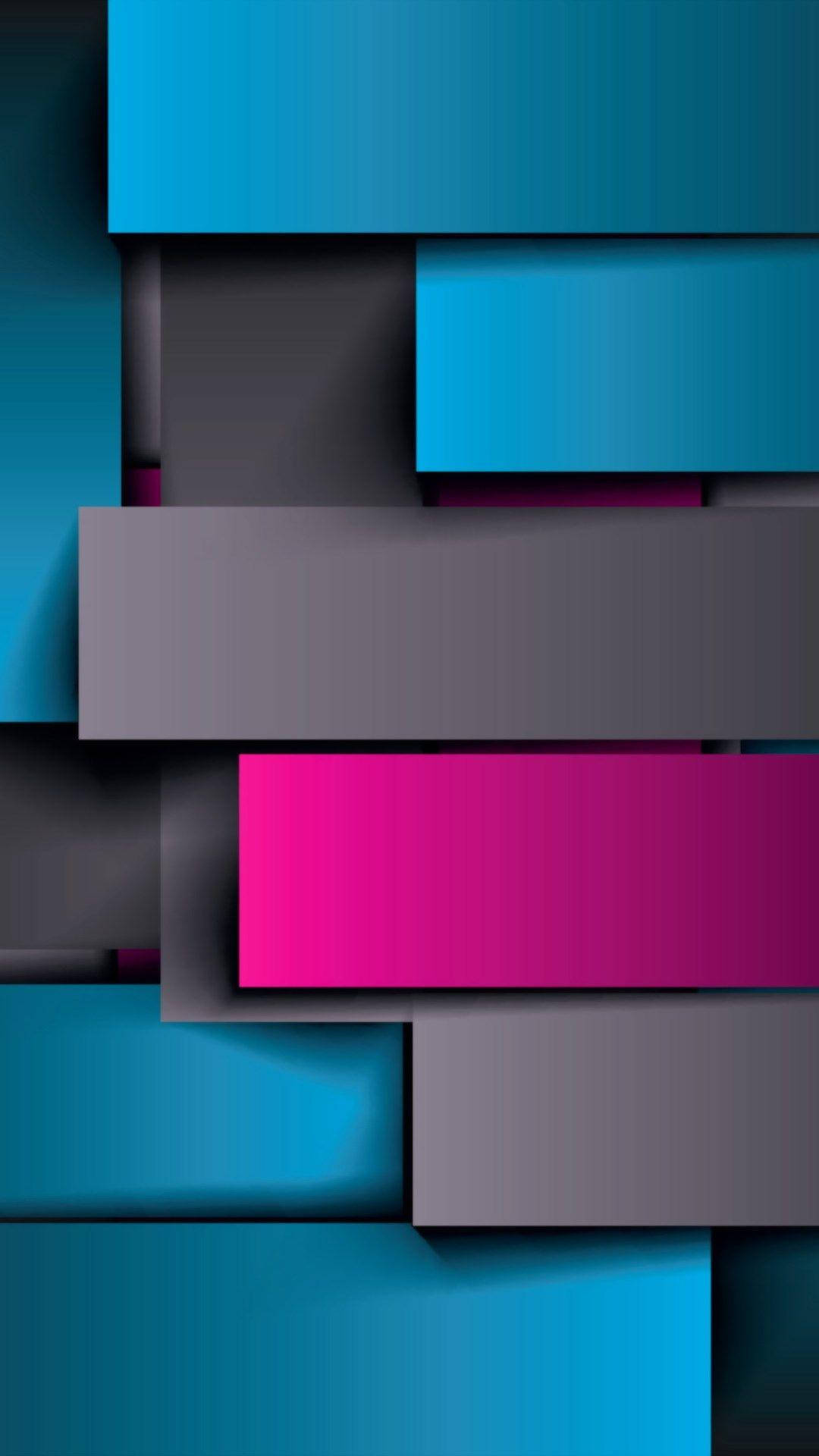 teal, magenta, gray, Full HD Phone Wallpaper