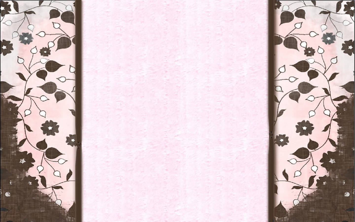 pink, brown, floral vine borders, HD Desktop Wallpaper