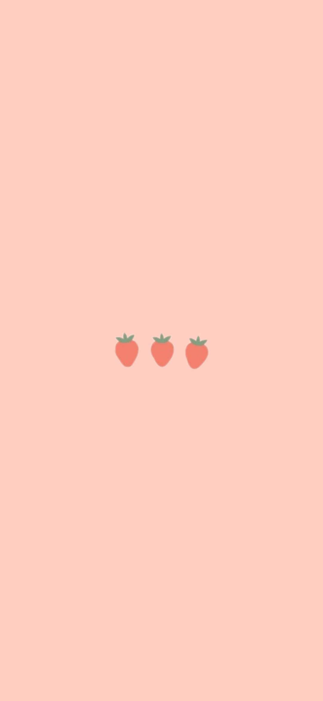 baby pink, strawberries, soft peach, Full HD Phone Wallpaper
