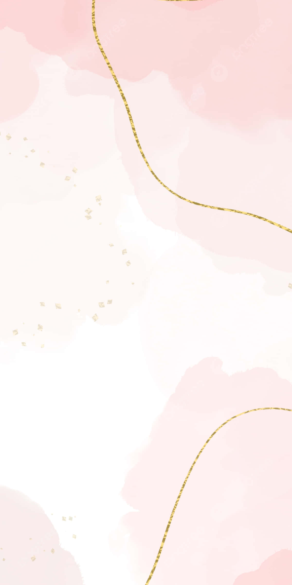 Pink And Gold, soft pink watercolor washes, delicate gold glitter lines, Full HD Phone Wallpaper