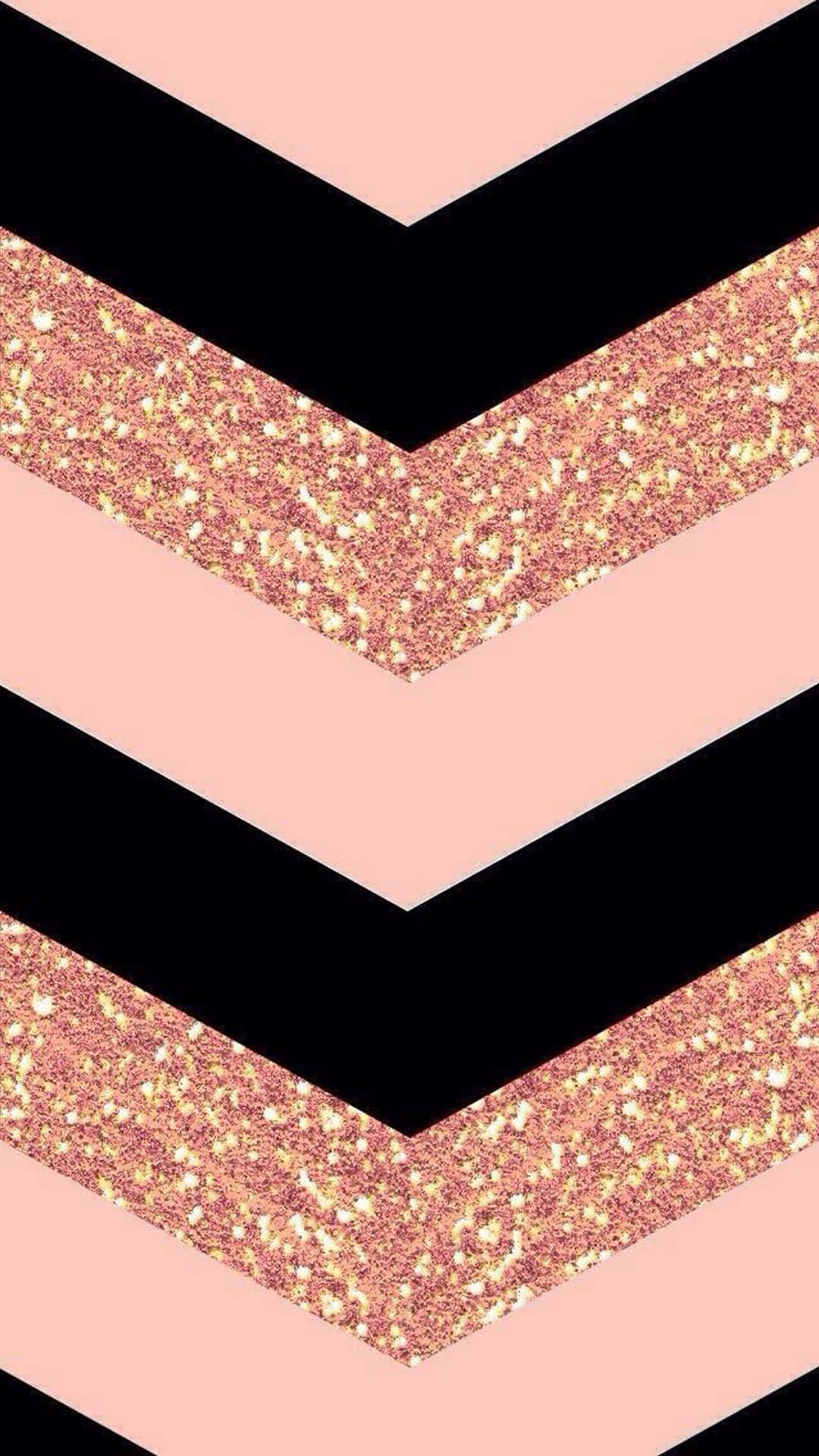pink and gold, chevron pattern, glittery rose gold, Full HD Phone Wallpaper