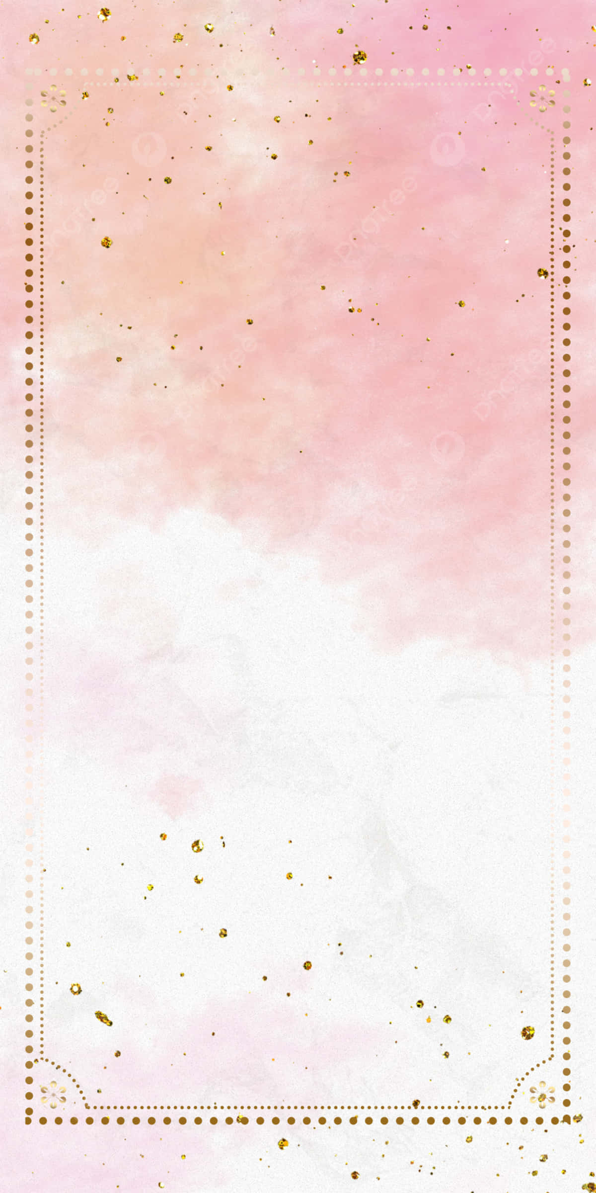 pink, gold, watercolor gradient, Full HD Phone Wallpaper