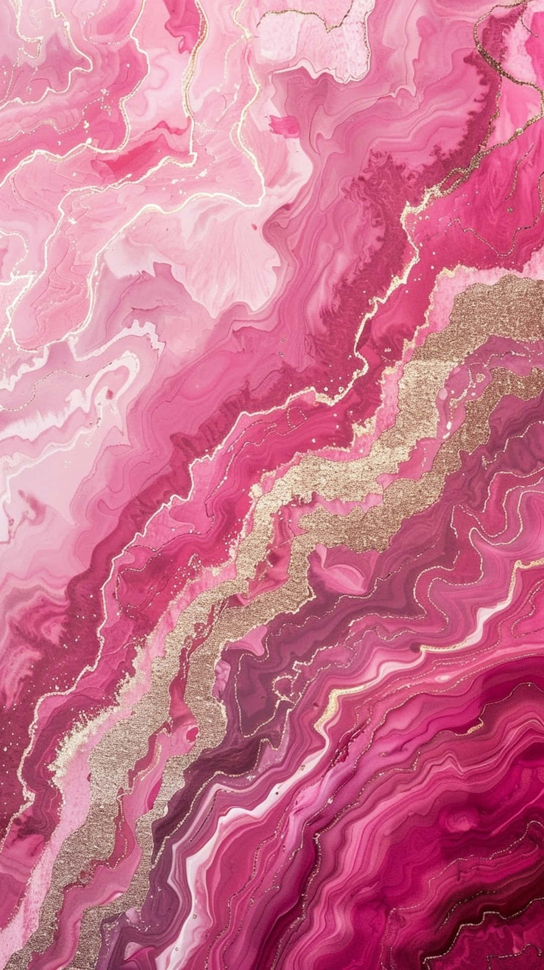 pink marble, gold accents, agate-like swirls, Full HD Phone Wallpaper