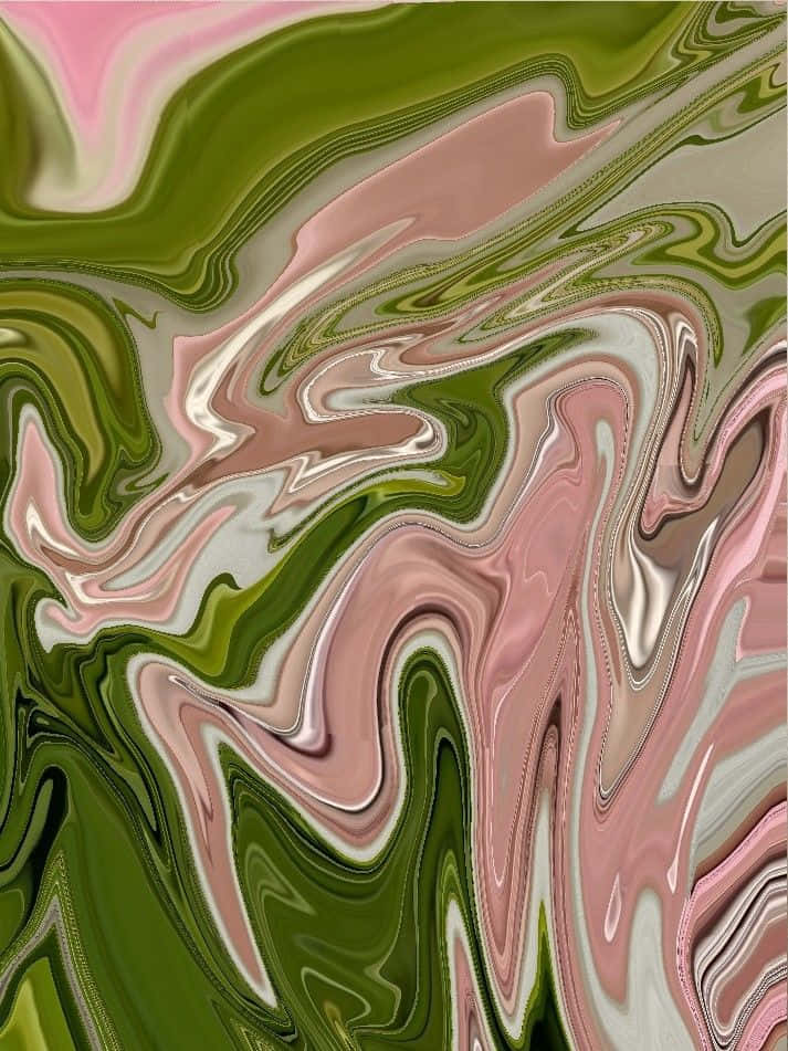 Pink And Green Aesthetic, marble design, green, SD Phone Wallpaper