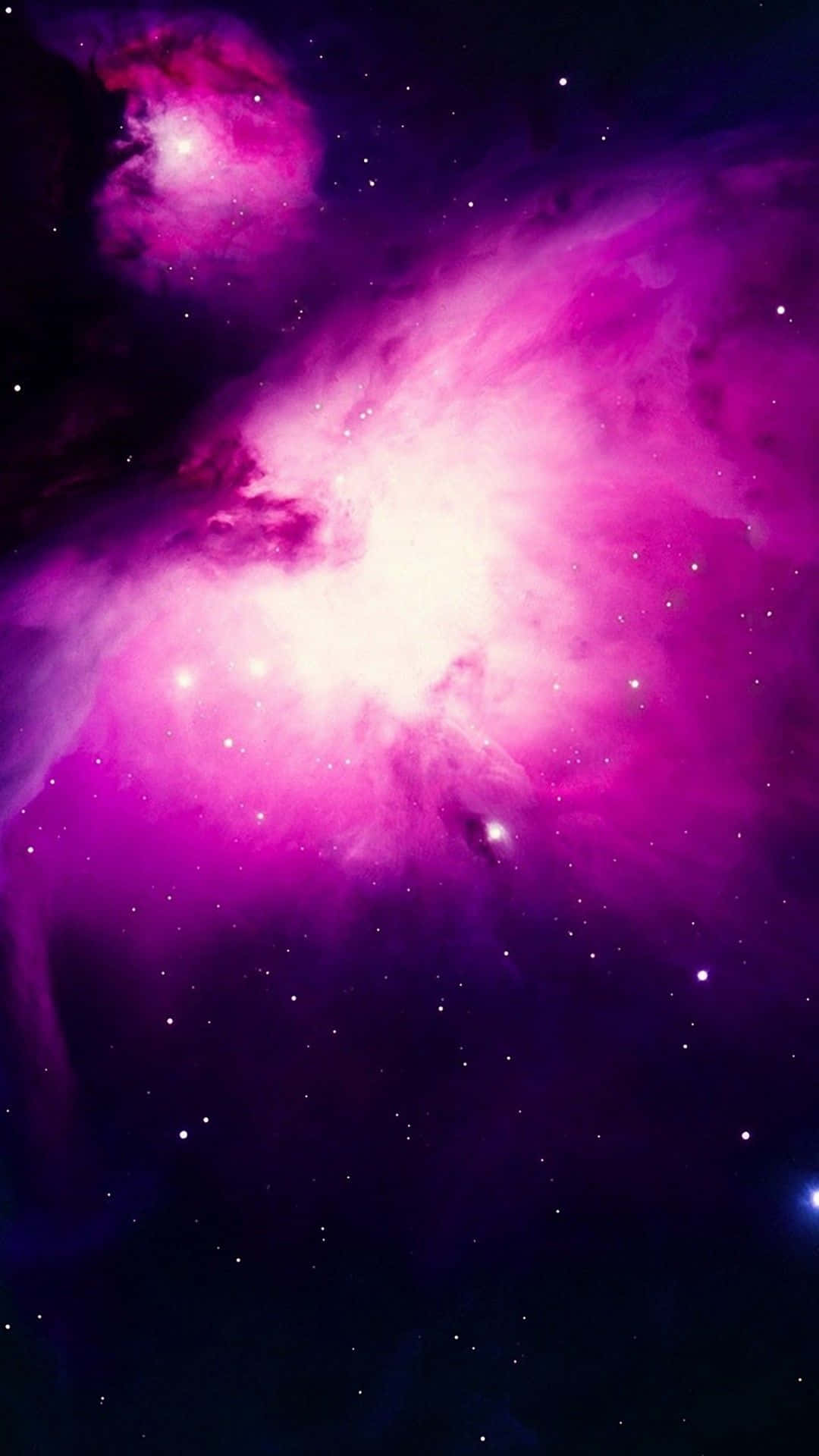 pink and purple galaxy, cosmic nebula, pink and purple hues, Full HD Phone Wallpaper