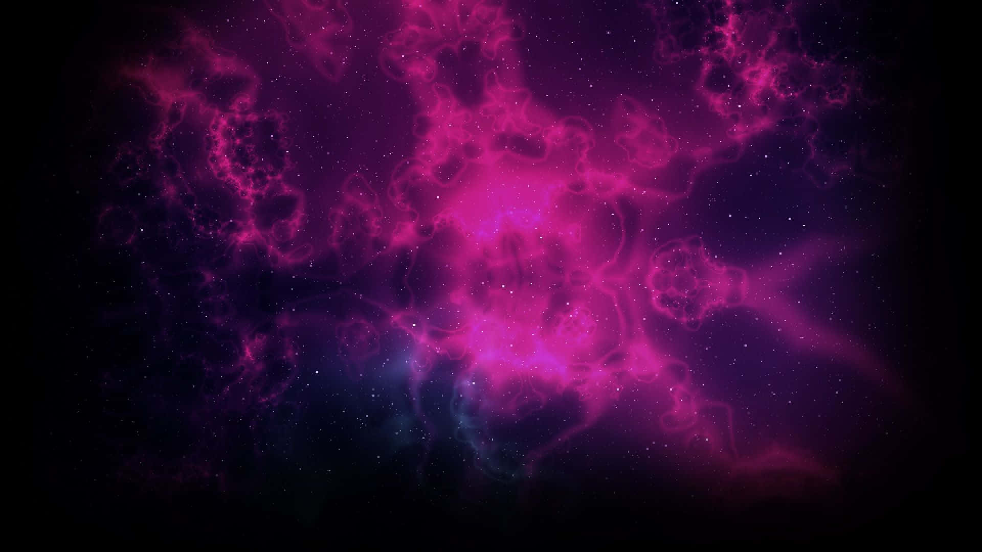 purple and pink space background, vibrant pink and purple cosmic nebula, star-speckled black void, Full HD Desktop Wallpaper
