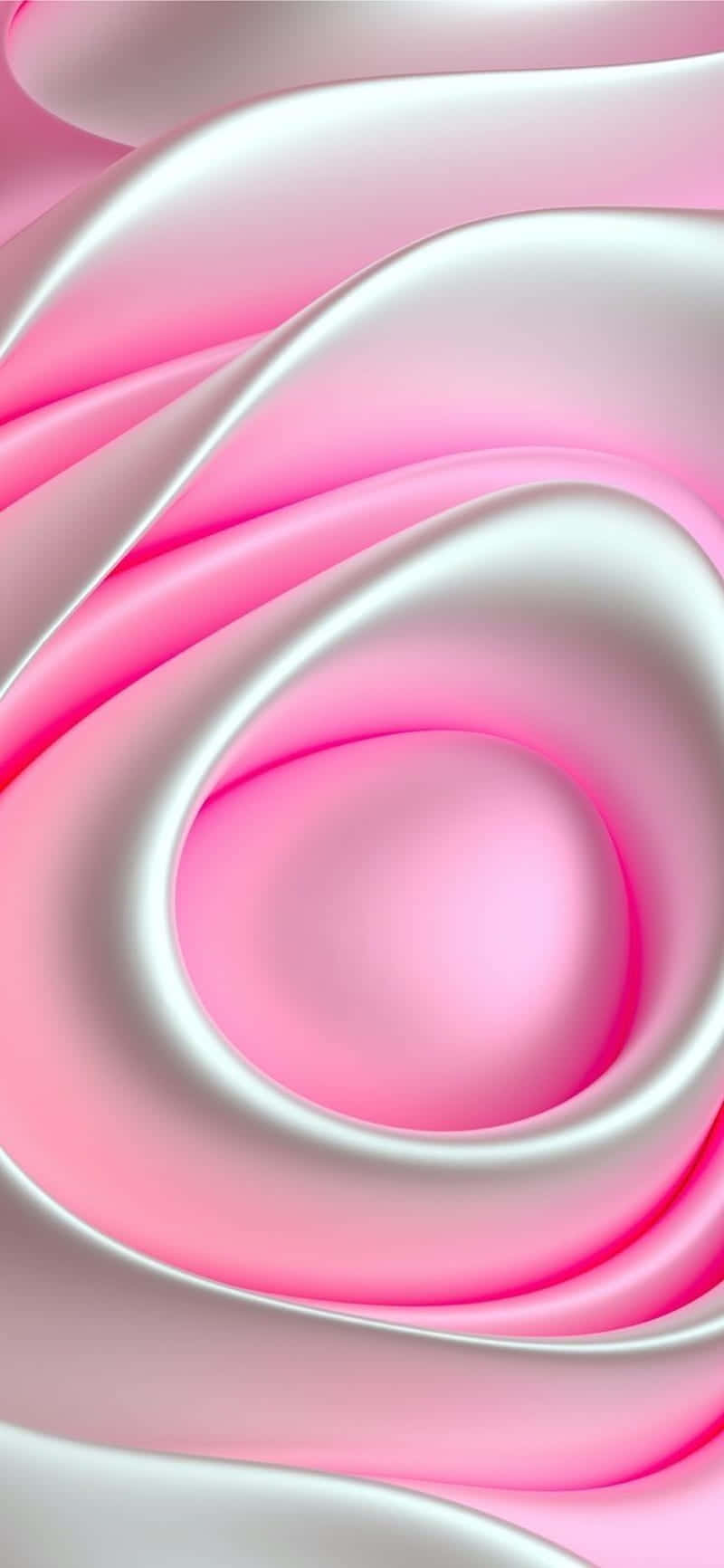 pink and white, satin fabric, smooth undulating waves, HD Phone Wallpaper