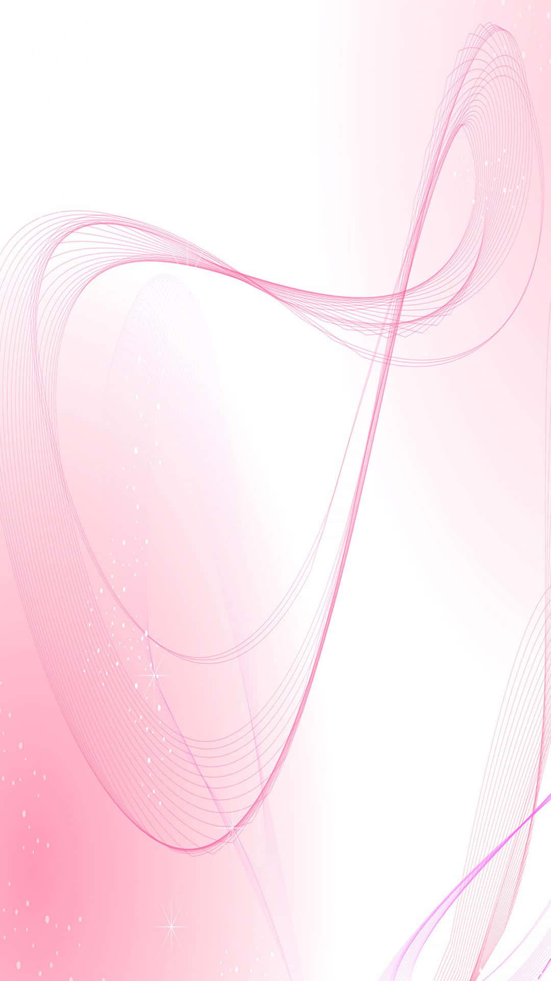 pink, white, flowing pink lines, Full HD Phone Wallpaper