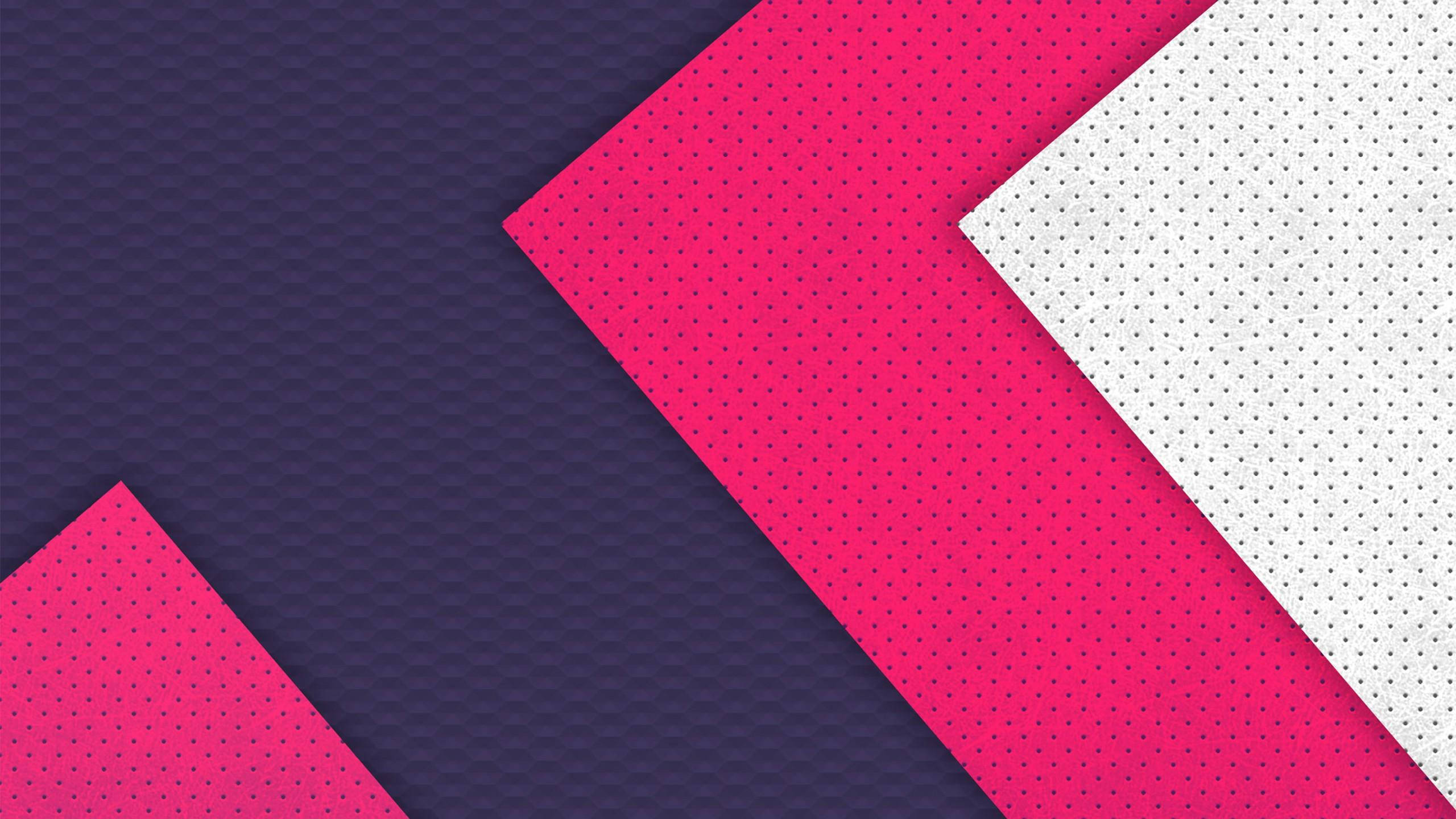 pink and white, triangles, navy blue, 2K Desktop Wallpaper