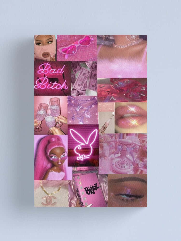 Pink Baddie Aesthetic, vibrant pink, luxury items, SD Phone Wallpaper