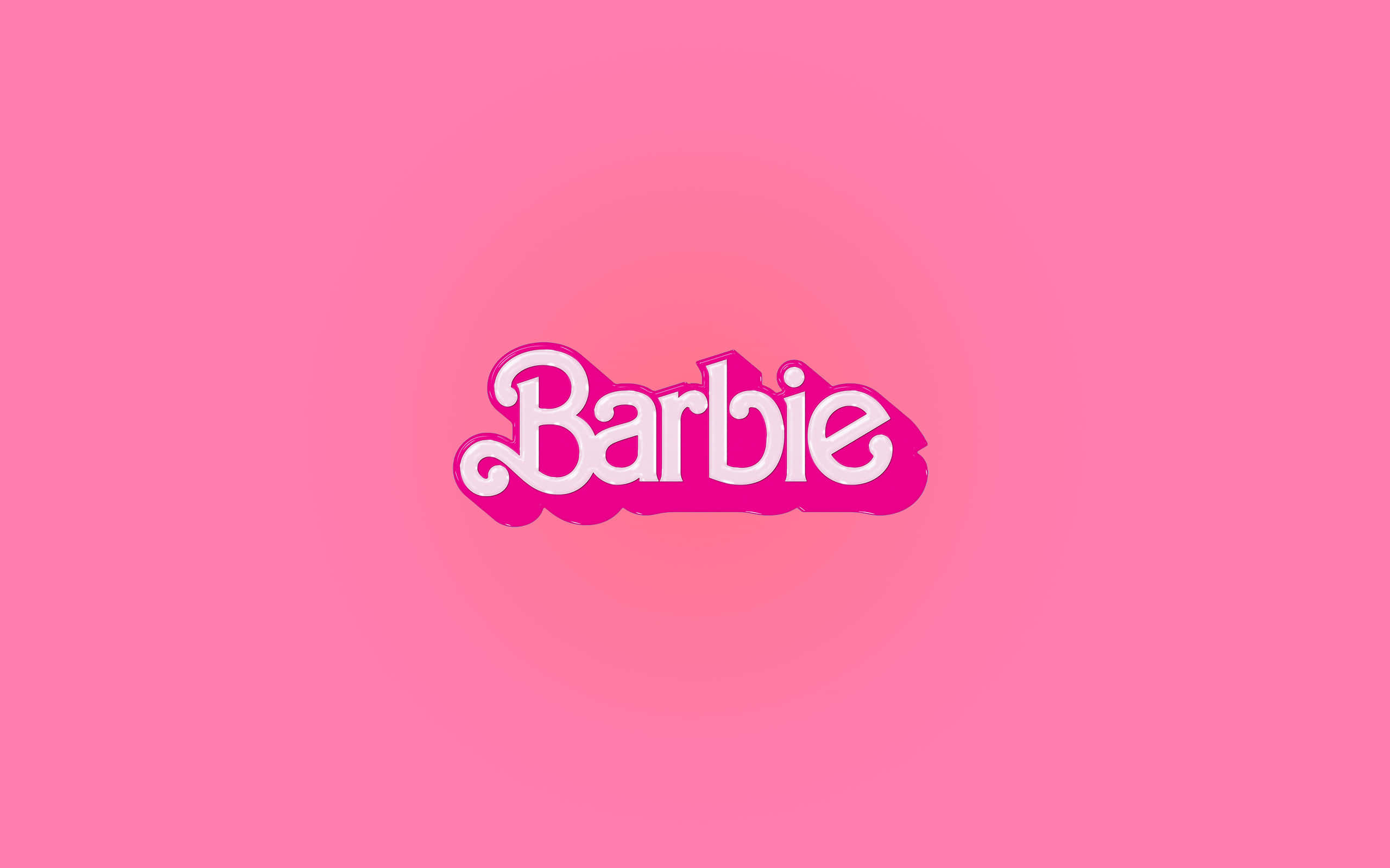 Pink Barbie, Barbie logo, white, 2K Desktop Wallpaper