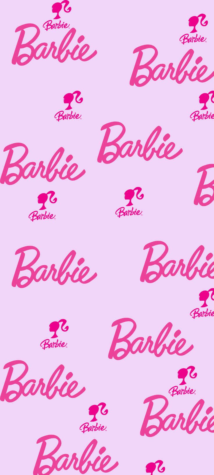 Pink Barbie, Pink Barbie logo, soft lavender background, HD Phone Wallpaper