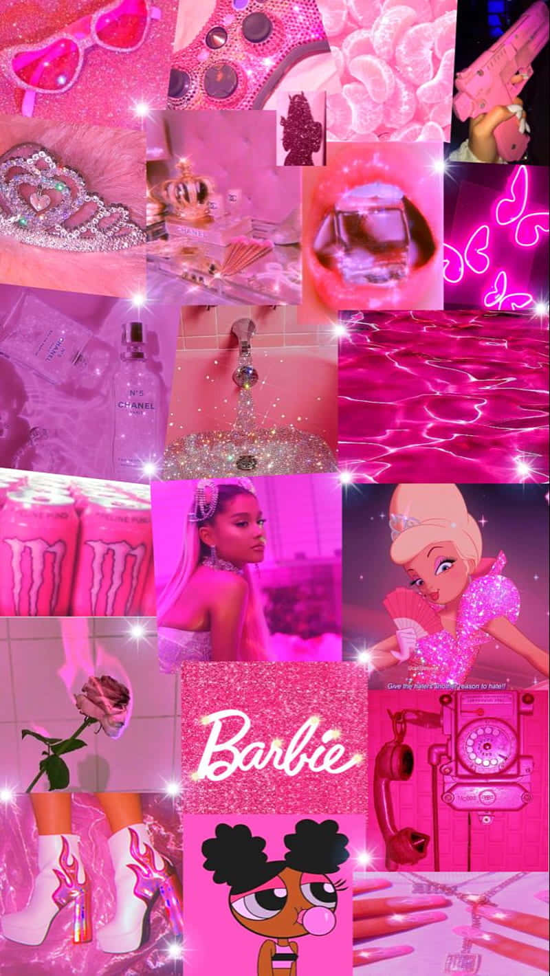 Pink Barbie, Barbie, glittery pink, HD Phone Wallpaper
