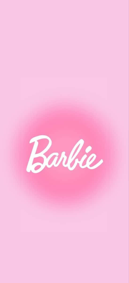 Pink Barbie, Barbie, white cursive, SD Phone Wallpaper