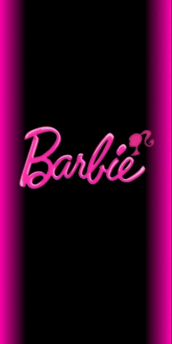 Pink Barbie, Barbie logo, glossy pink script, HD Phone Wallpaper