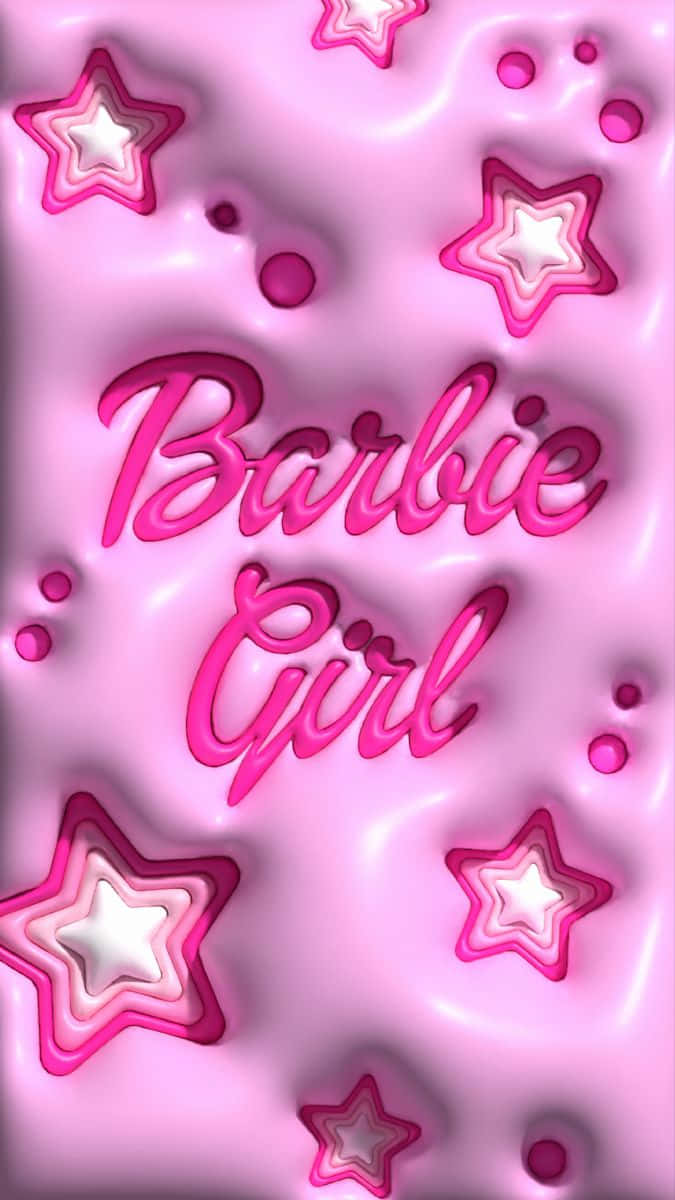 Pink Barbie Girl, Barbie Girl, glossy pink liquid surface, SD Phone Wallpaper