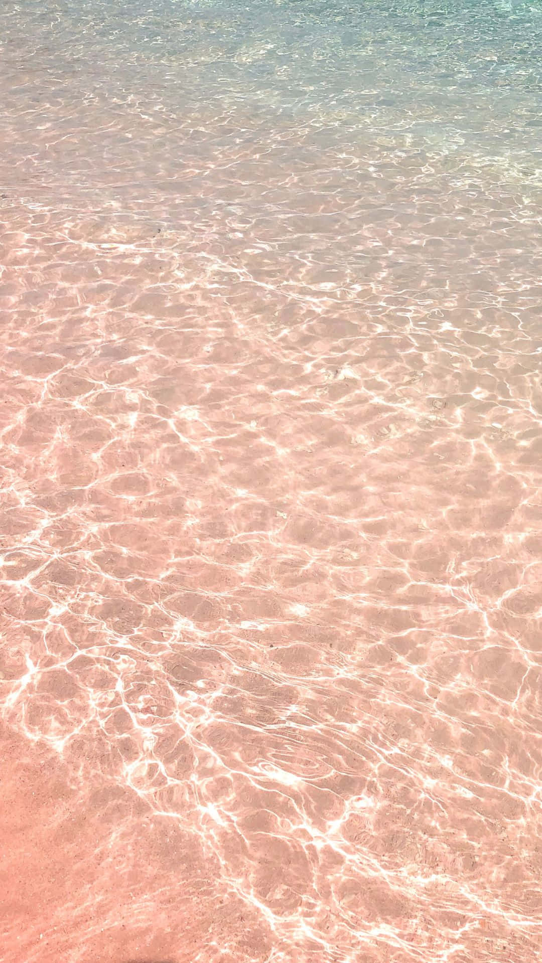 Pink Beach, shallow pink-hued water, soft sandy bottom, Full HD Phone Wallpaper