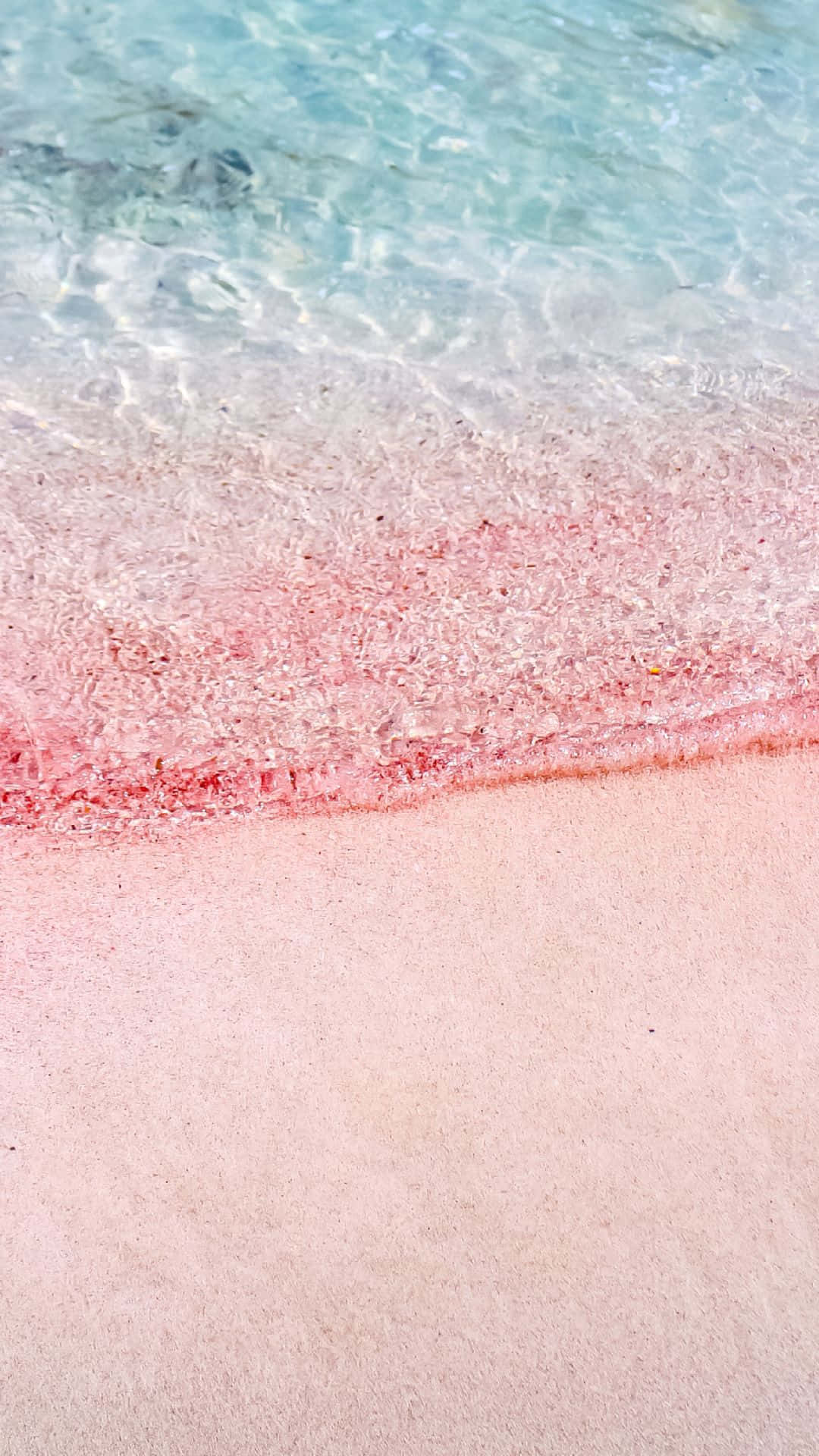 Pink Beach, turquoise water, pink sand, Full HD Phone Wallpaper
