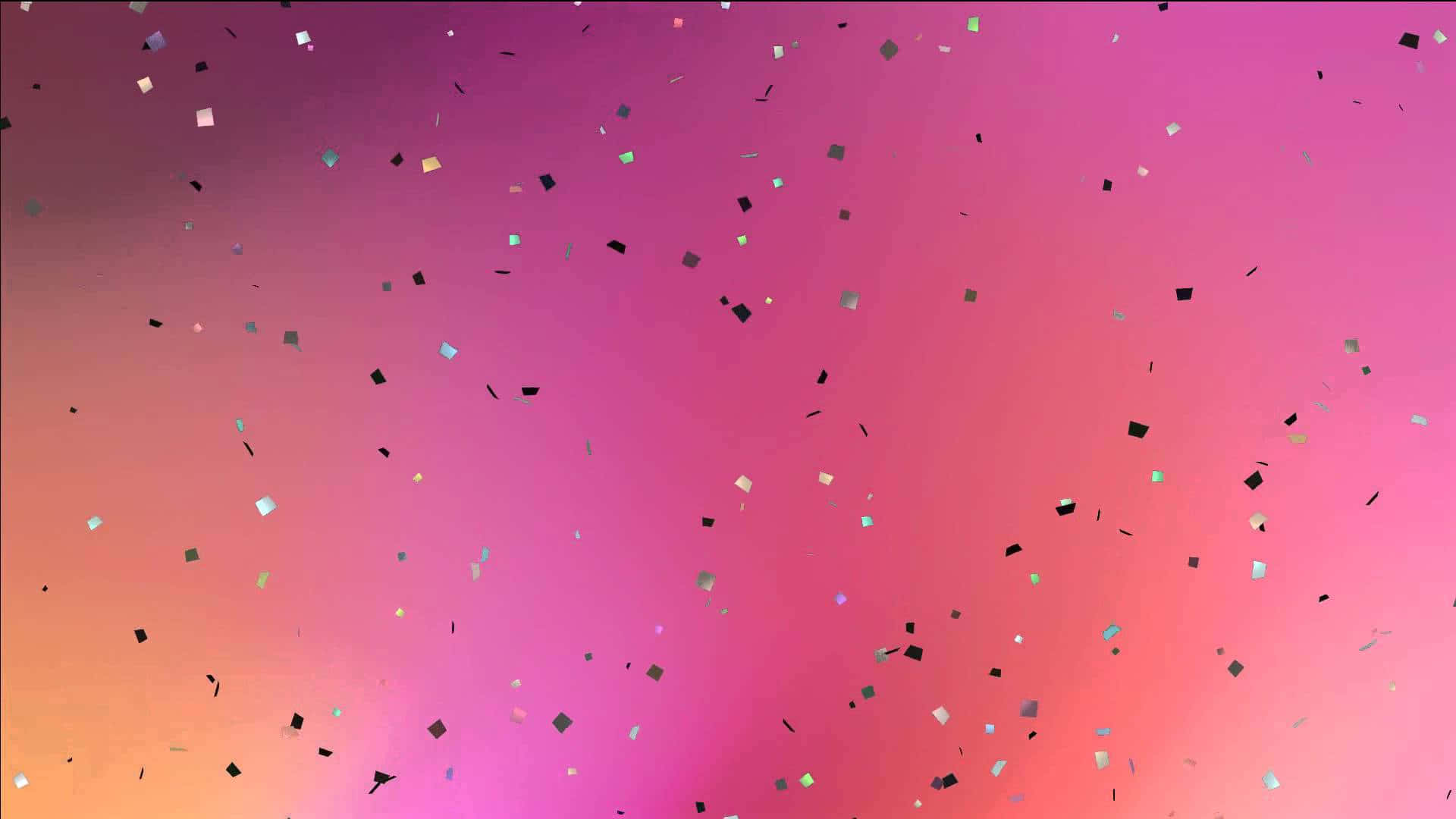 Pink Birthday, confetti, gradient sky, Full HD Desktop Wallpaper