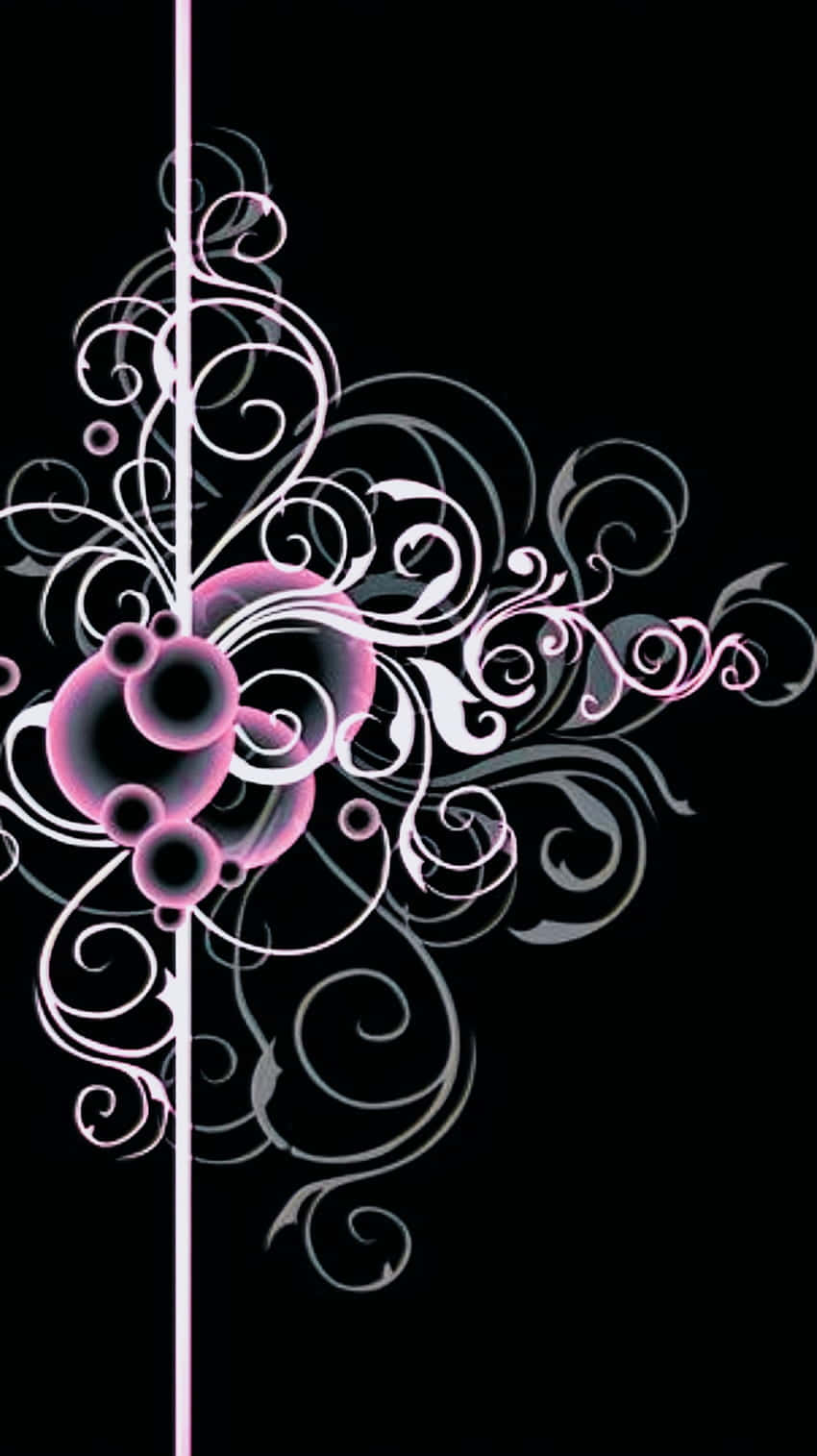 pink, black, white, HD Phone Wallpaper