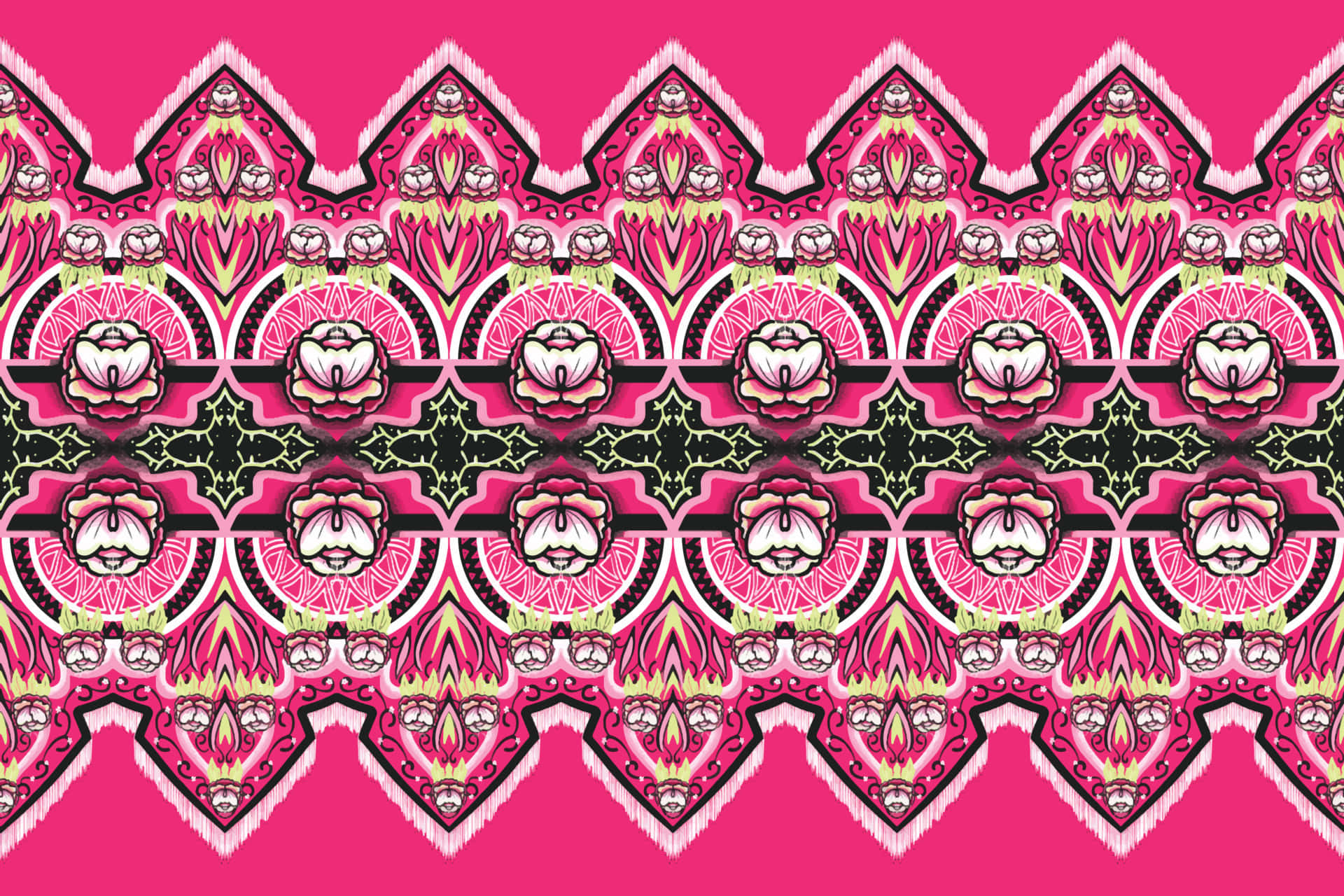 Pink, Black, White, Full HD Desktop Wallpaper