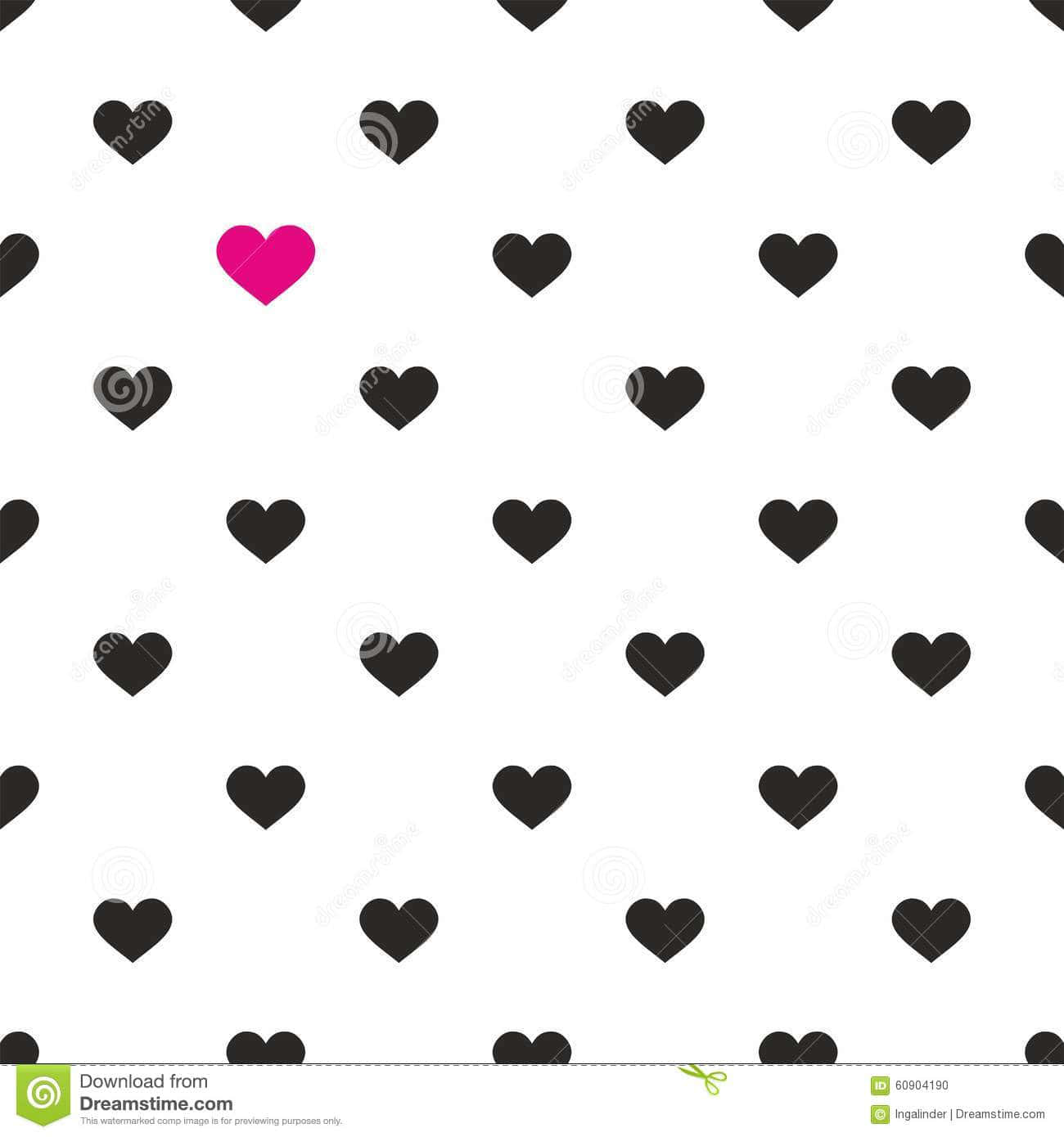 black hearts, vibrant pink heart, white background, HD Phone Wallpaper