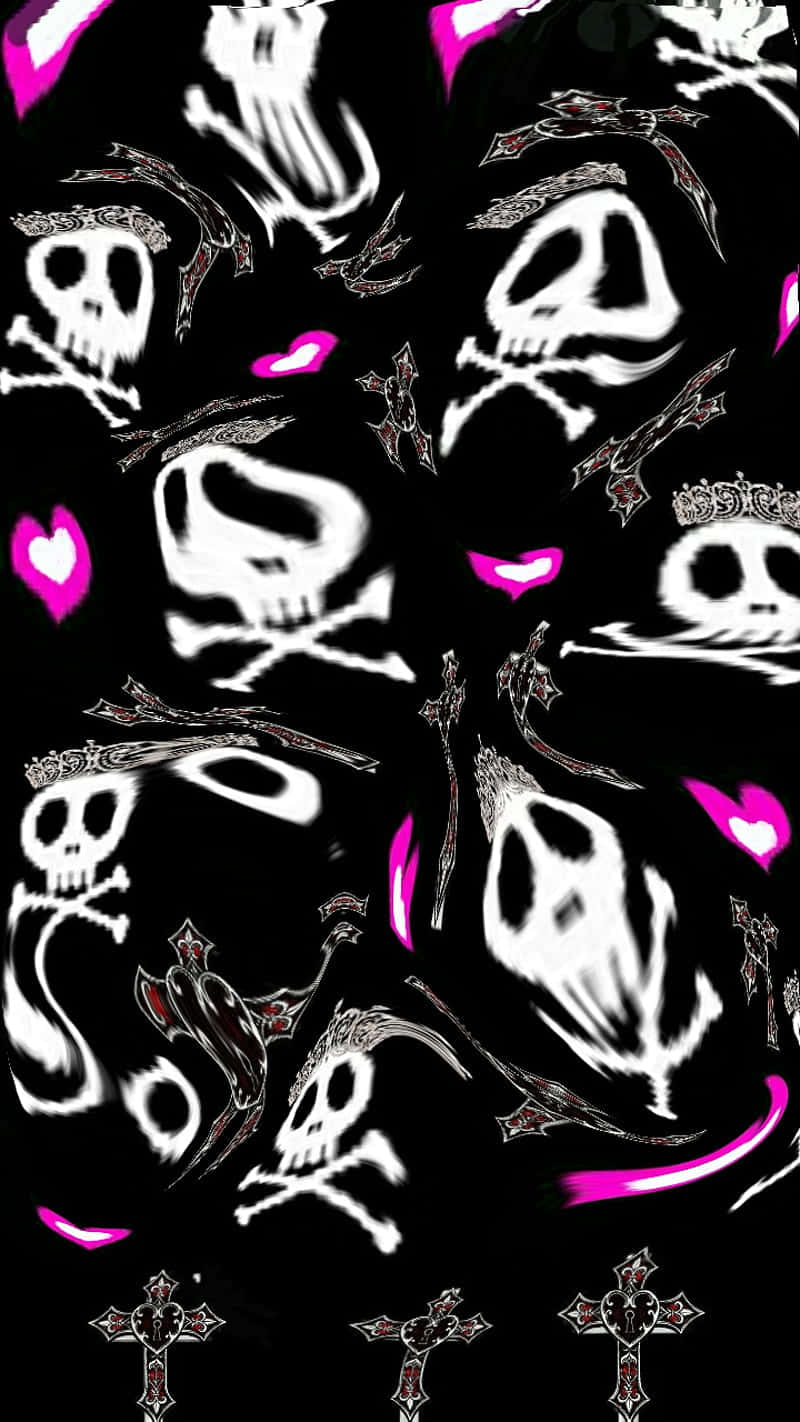 pink, black, white, HD Phone Wallpaper