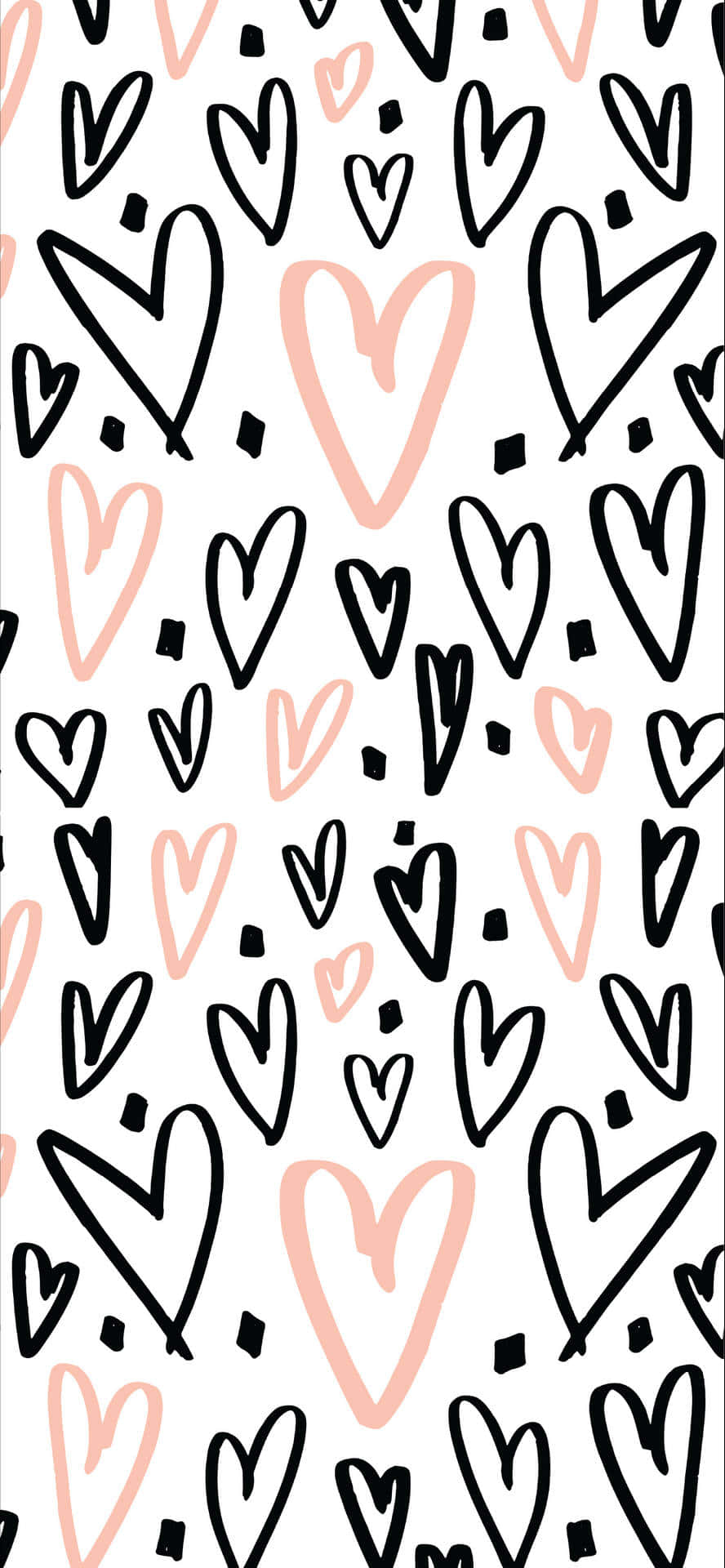 blush pink, black, white, Full HD Phone Wallpaper