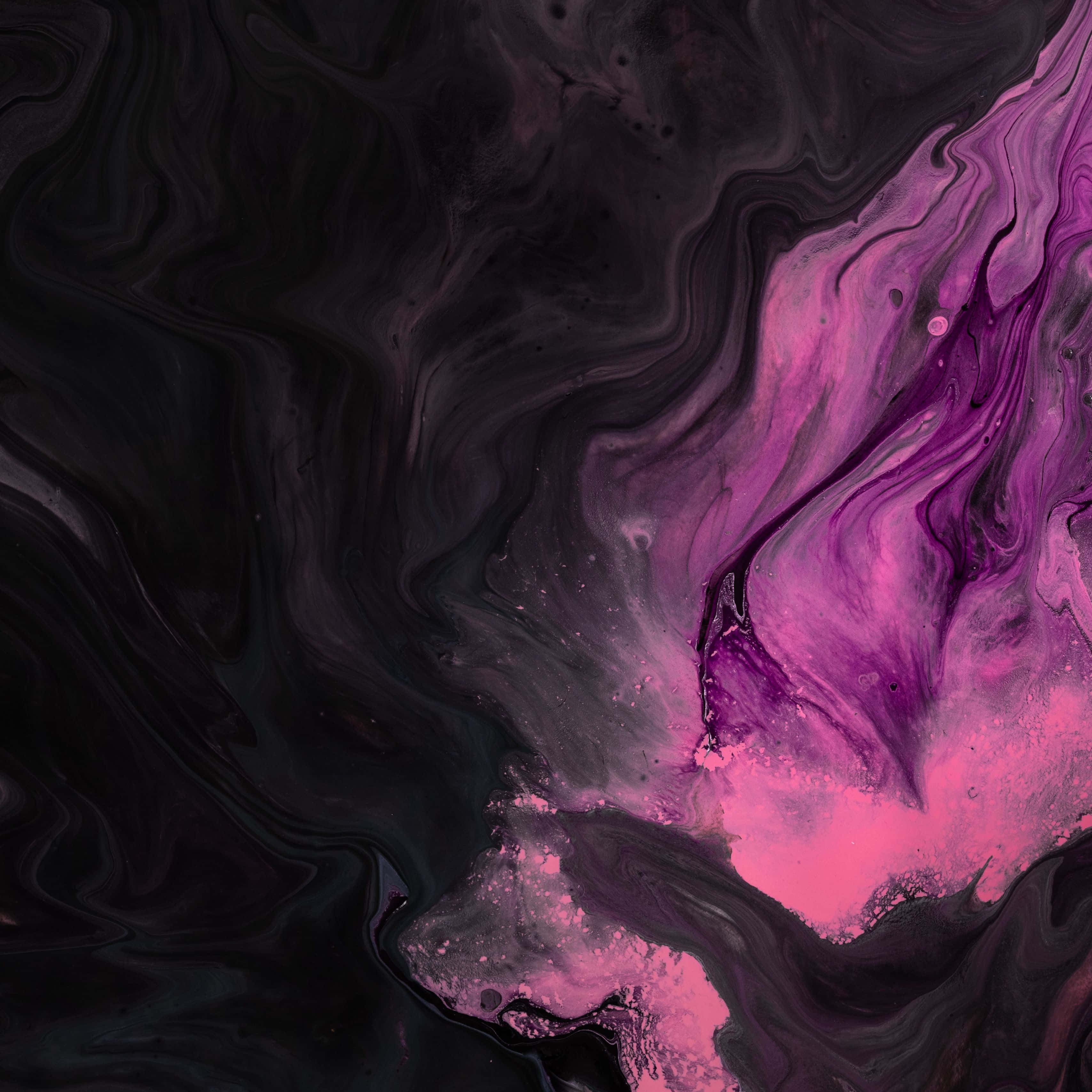 vivid pink, deep black, abstract painting, 2K Desktop Wallpaper