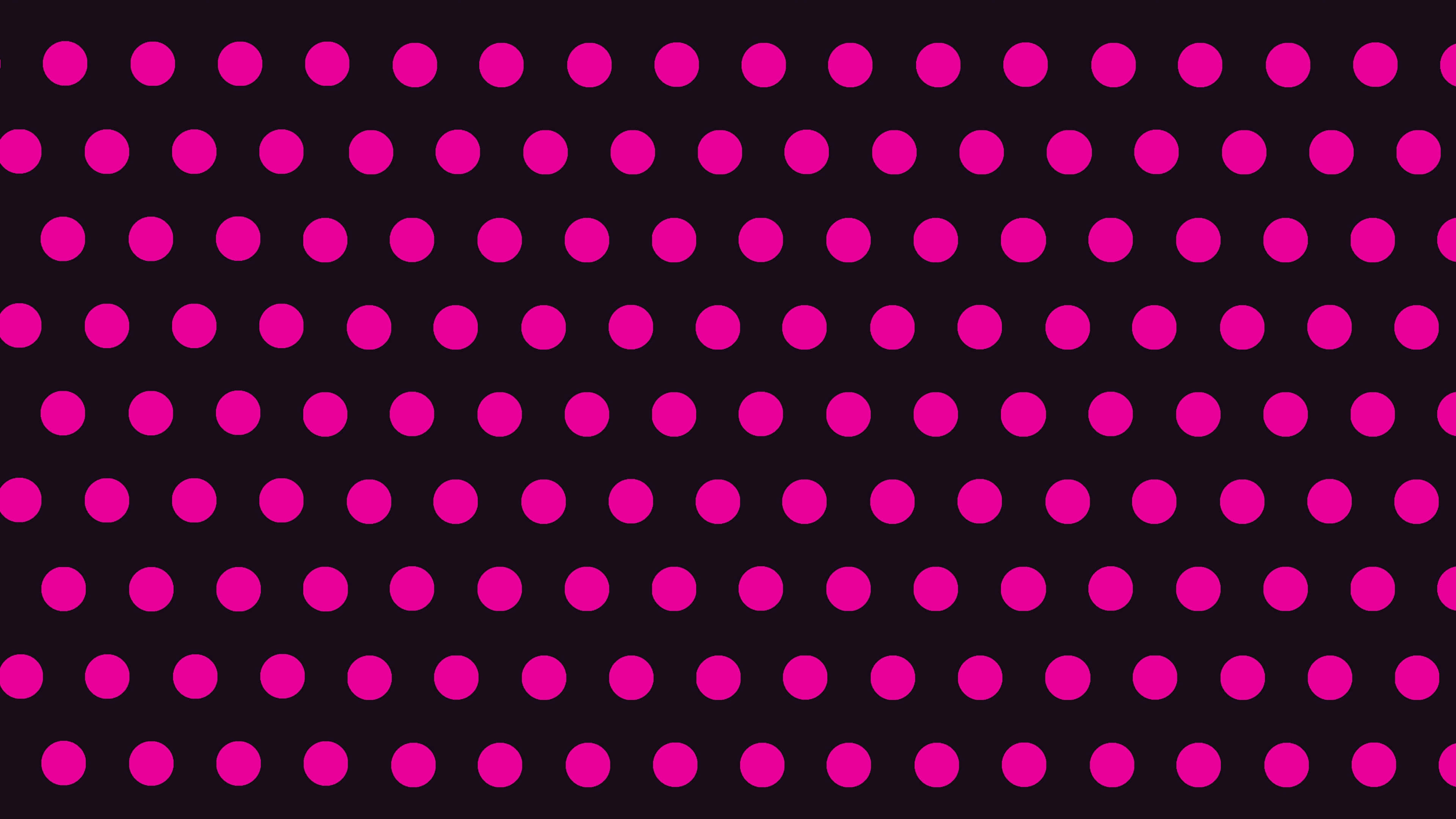 Pink Black, polka dots, vibrant pink, 4K Desktop Wallpaper