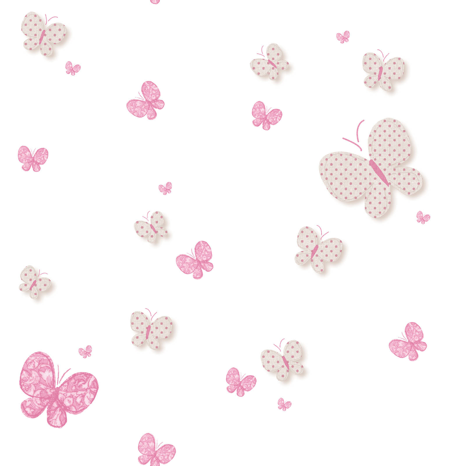 pink butterfly, polka dot, lace pattern, HD Desktop Wallpaper