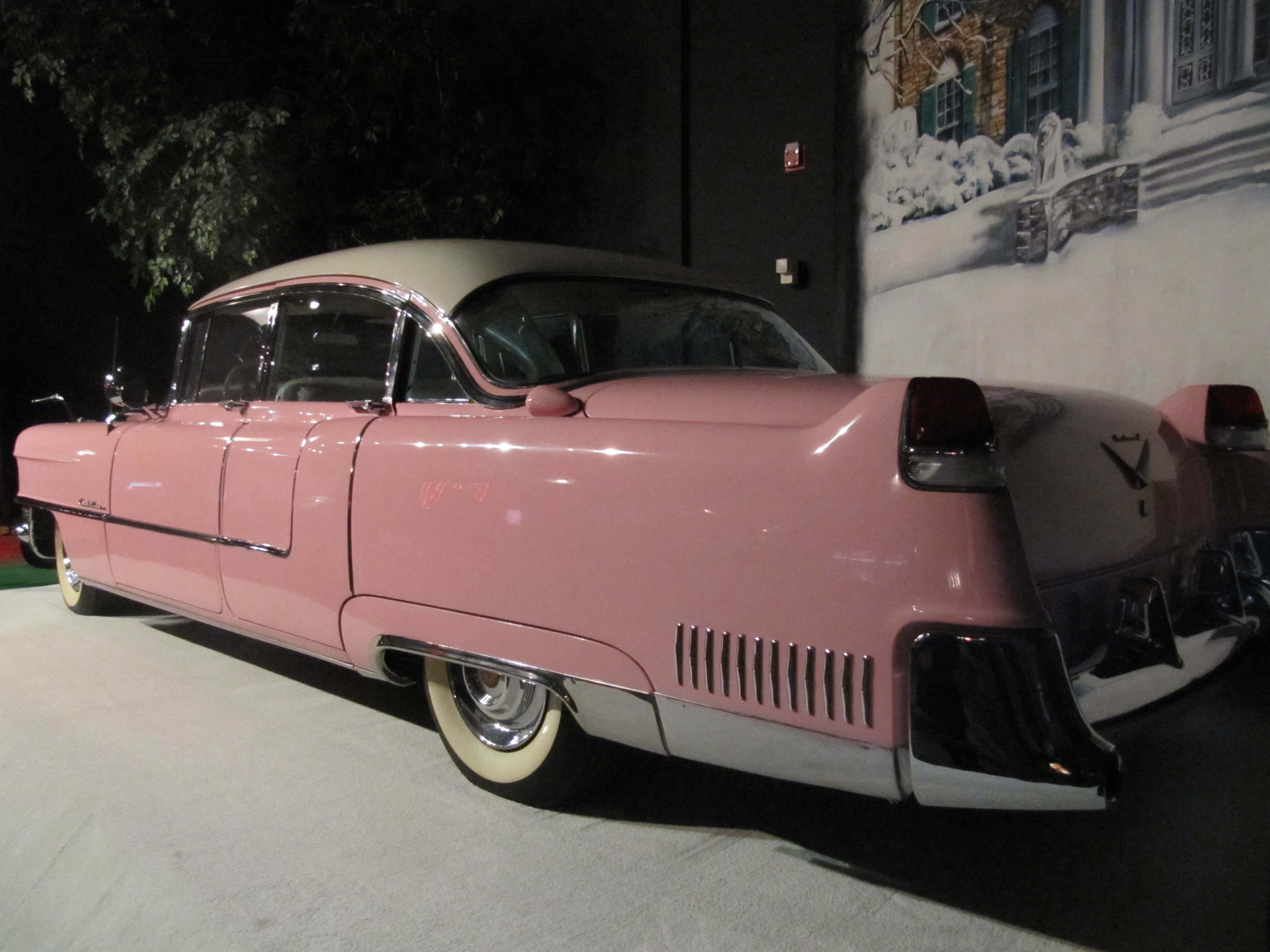 Pink Cadillac, vintage pink Cadillac, chrome accents, 4K Desktop Wallpaper