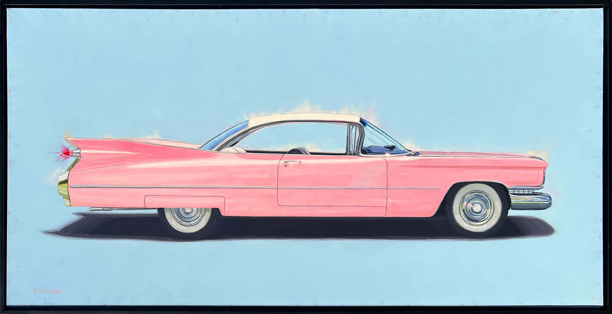 Pink Cadillac, 2000, tail fins, Full HD Desktop Wallpaper