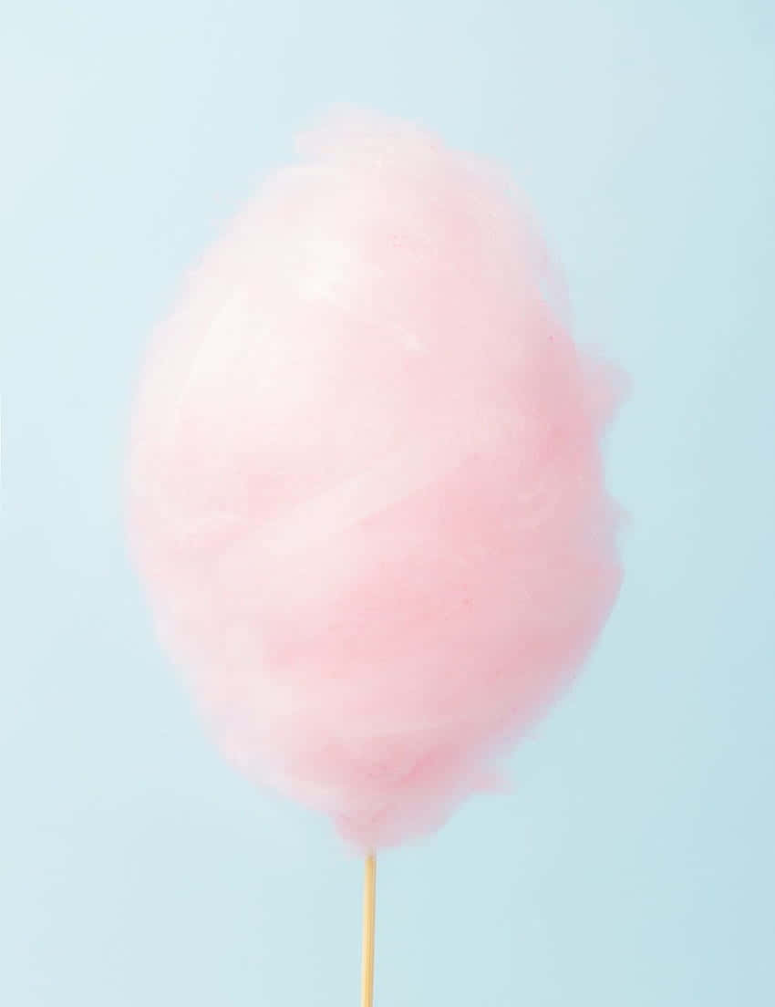pink cotton candy, stick, soft light blue background, SD Phone Wallpaper