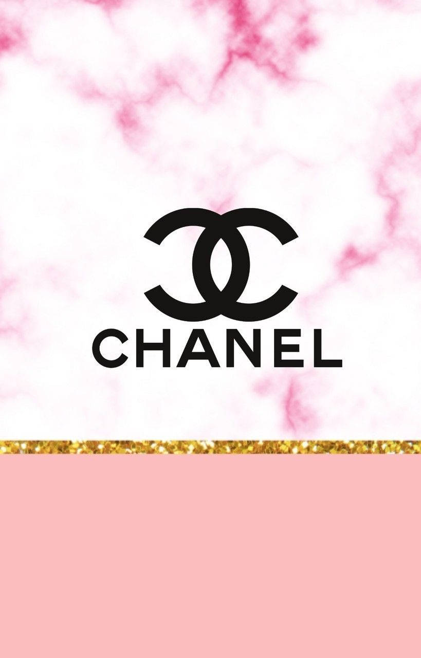Pink Chanel Logo, Chanel logo, pink marble background, HD Phone Wallpaper