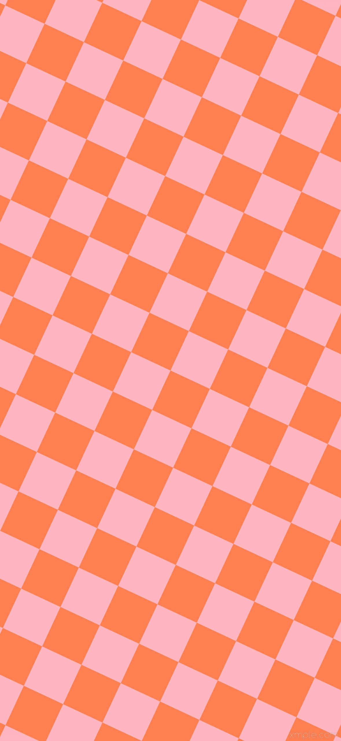 pink orange checkered pattern, coral, light pink, Full HD Phone Wallpaper