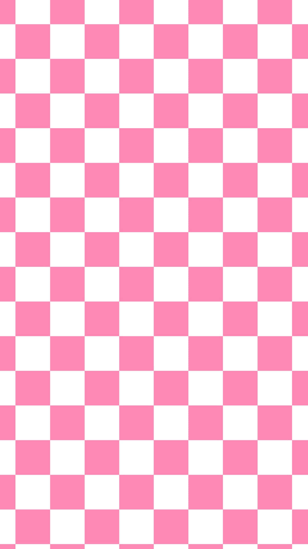 pink and white checkerboard pattern, geometric design, clean, Full HD Phone Wallpaper