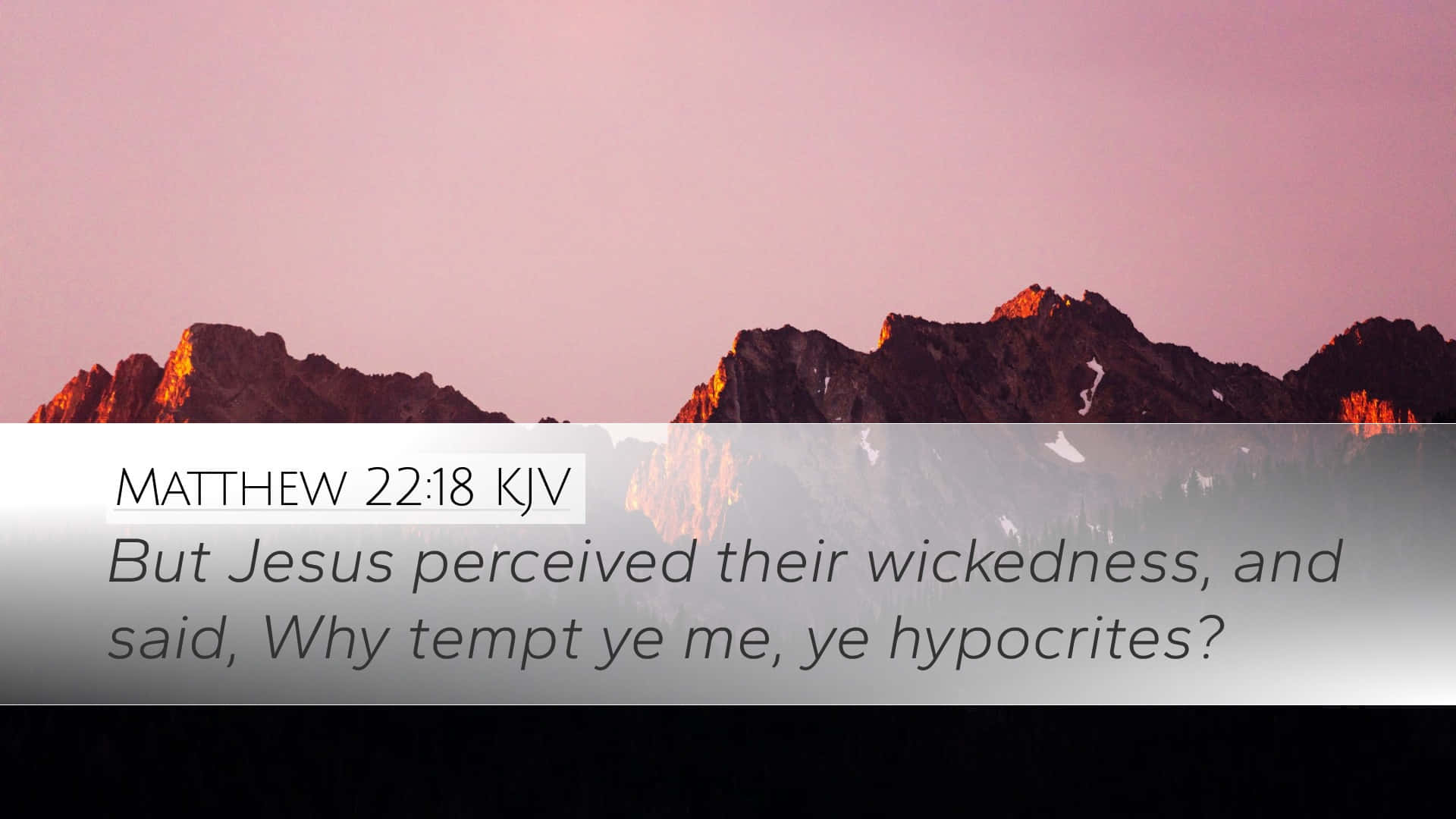 Biblical Verse, Mountain, Sunset, Full HD Desktop Wallpaper