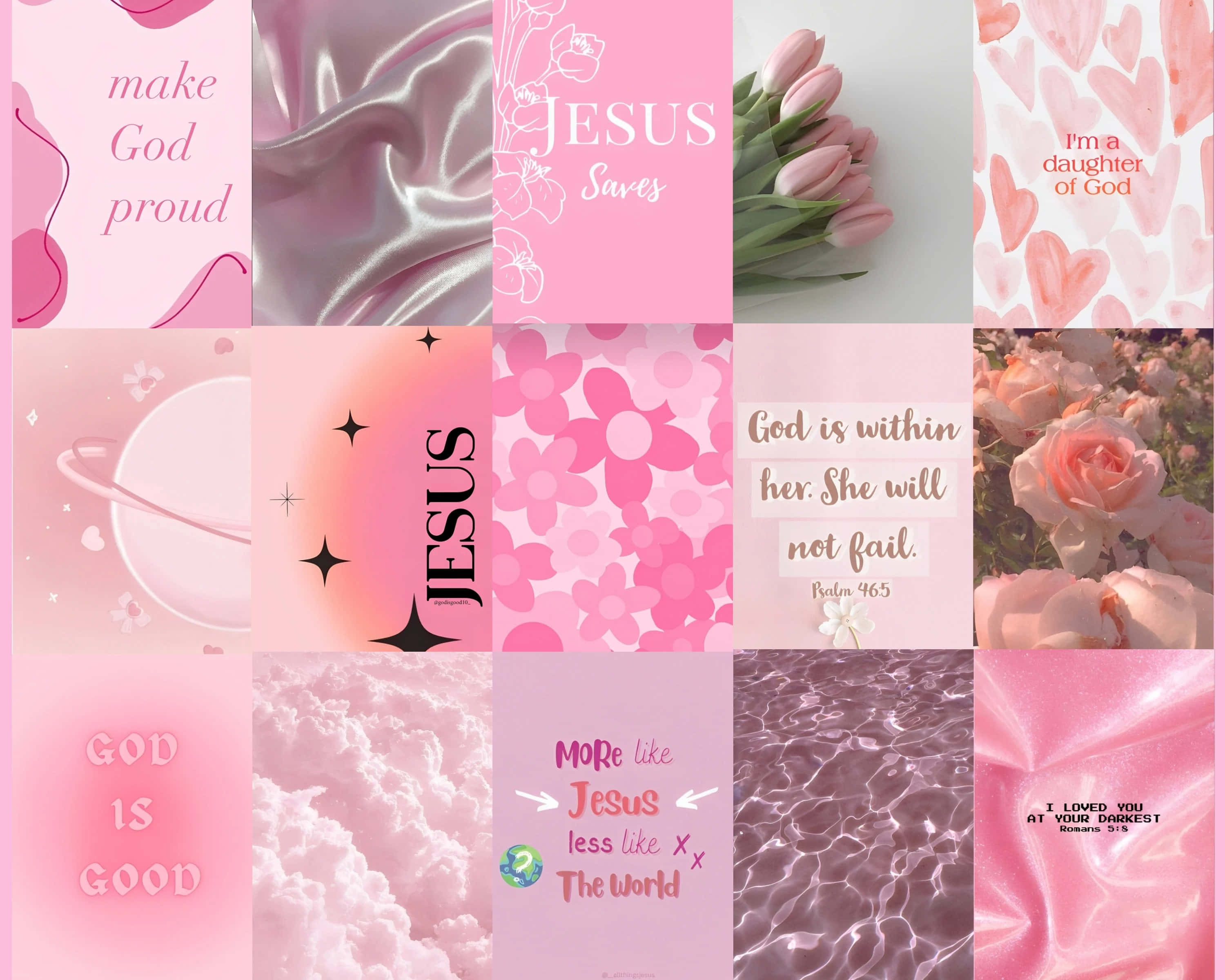 Pink Christian, Christian quotes, flowers, 2K Desktop Wallpaper