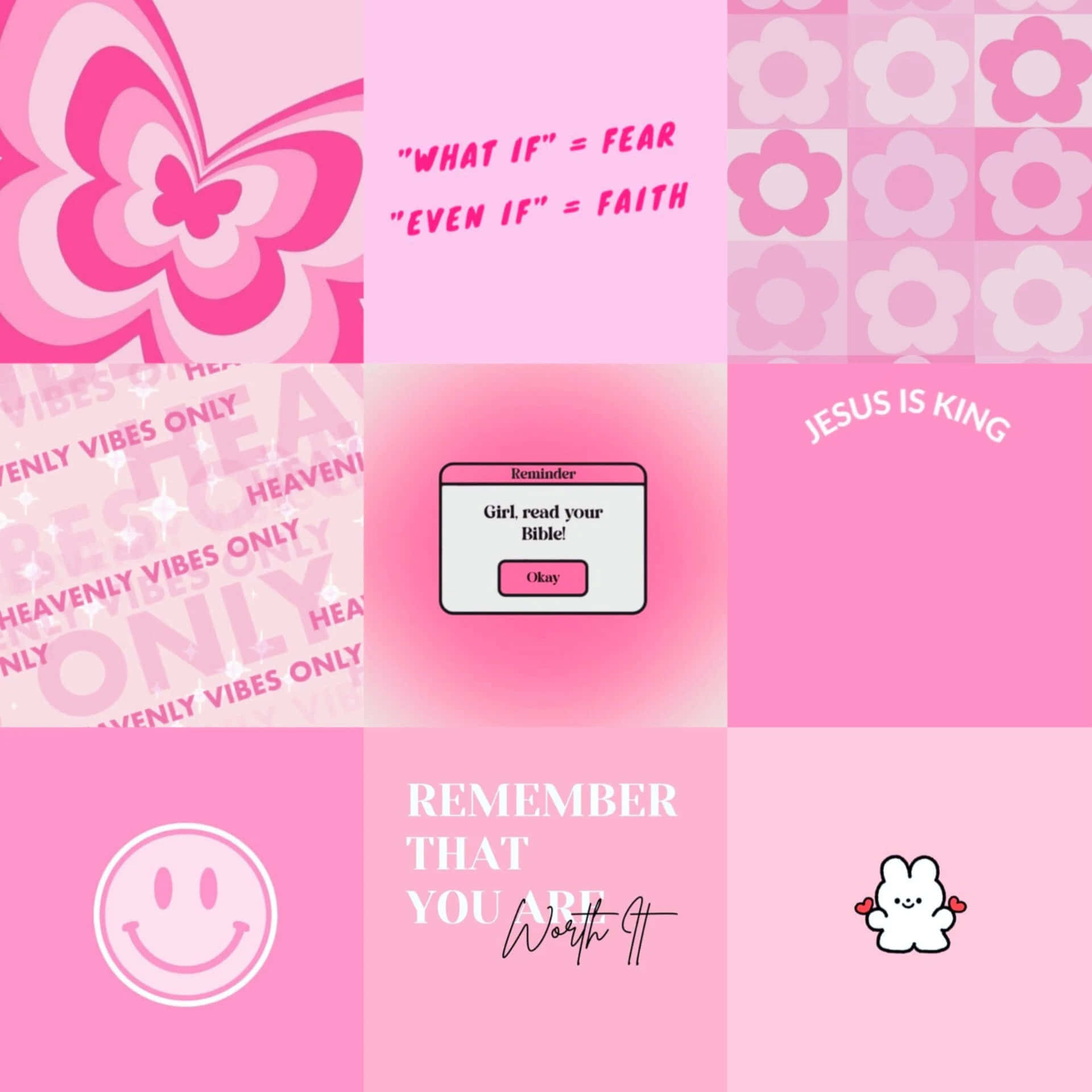 Inspirational Christian Quotes Collage Pink, vibrant pink, motivational quotes, Full HD Desktop Wallpaper