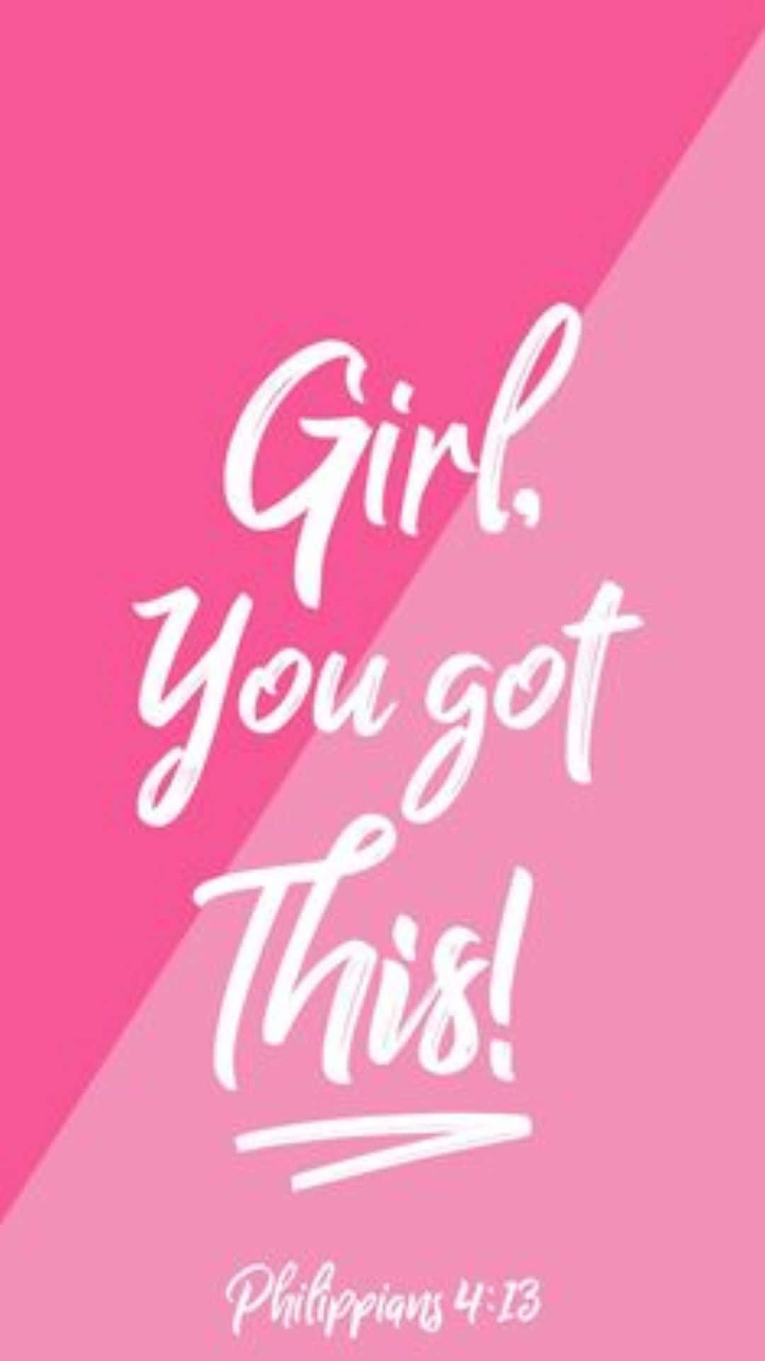 Philippians 4:13, Pink Bible Verse, vibrant pink background, Full HD Phone Wallpaper