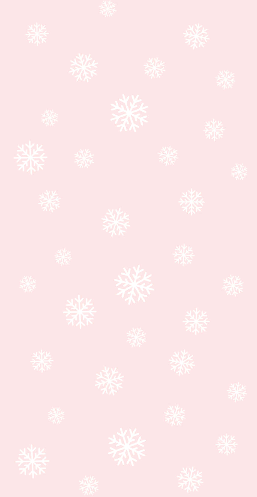 pink snowflake pattern, soft pastel pink background, white snowflakes, HD Phone Wallpaper