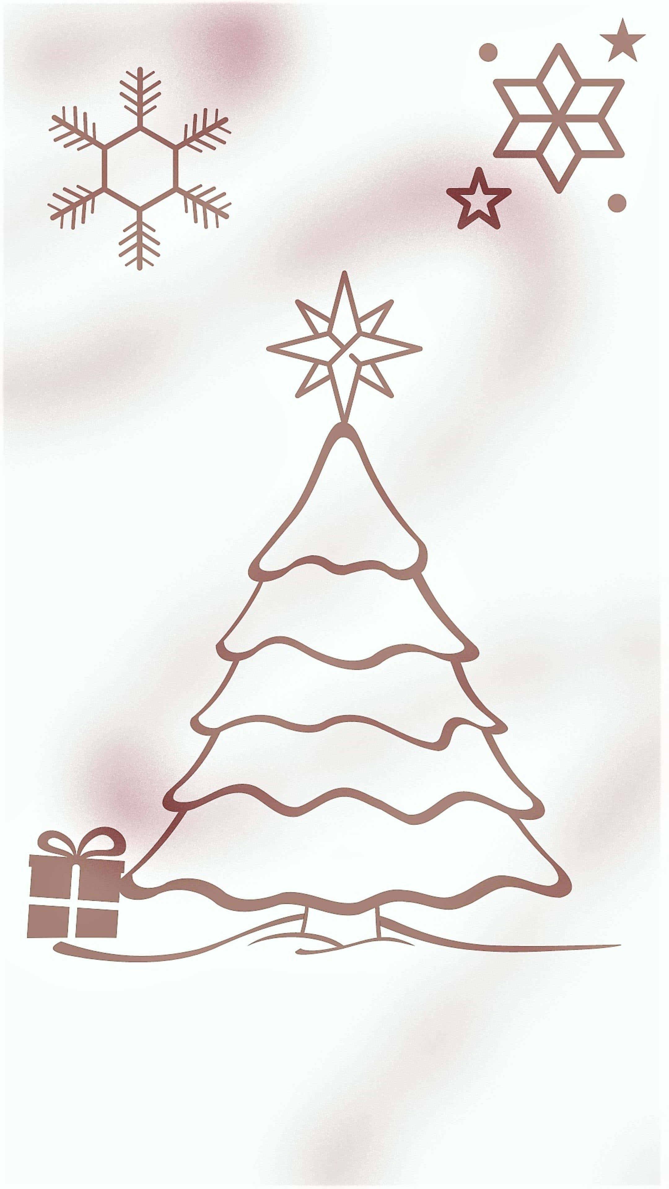pink Christmas Tree, star topper, gift, 4K Phone Wallpaper