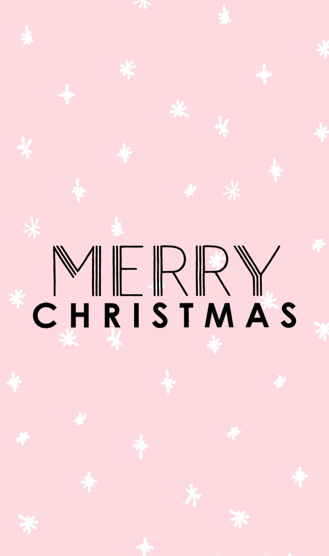 Pink christmas, black, white snowflake patterns, HD Phone Wallpaper