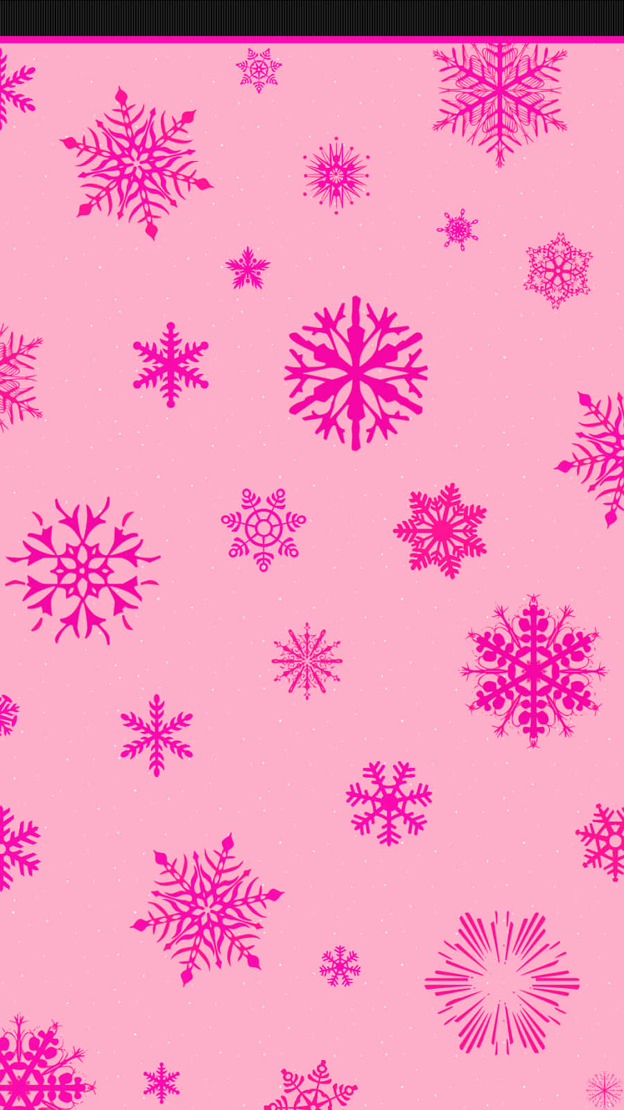 Pink Christmas Snowflakes Pattern Art, vibrant pink, soft pink background, HD Phone Wallpaper