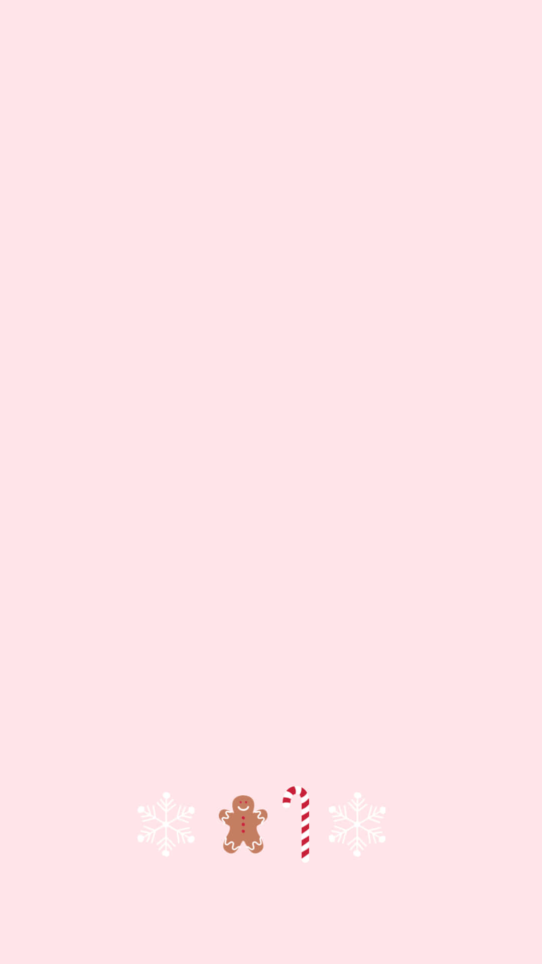 Pink Christmas, gingerbread man, candy cane, Full HD Phone Wallpaper