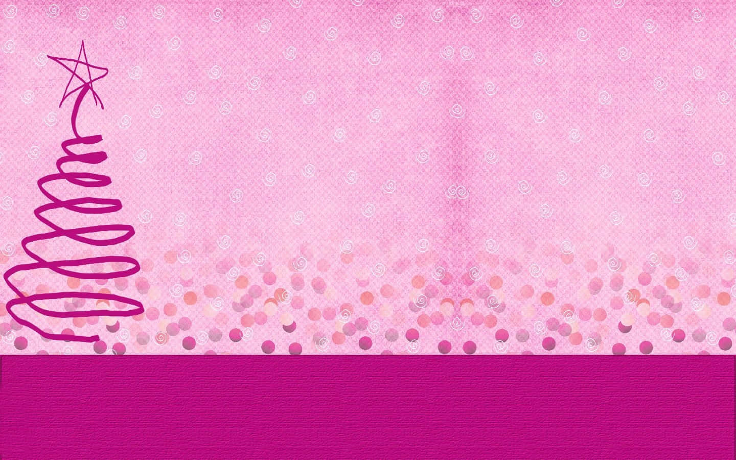 Pink Christmas Tree Scribble, pink spiral Christmas tree, star topper, HD Desktop Wallpaper