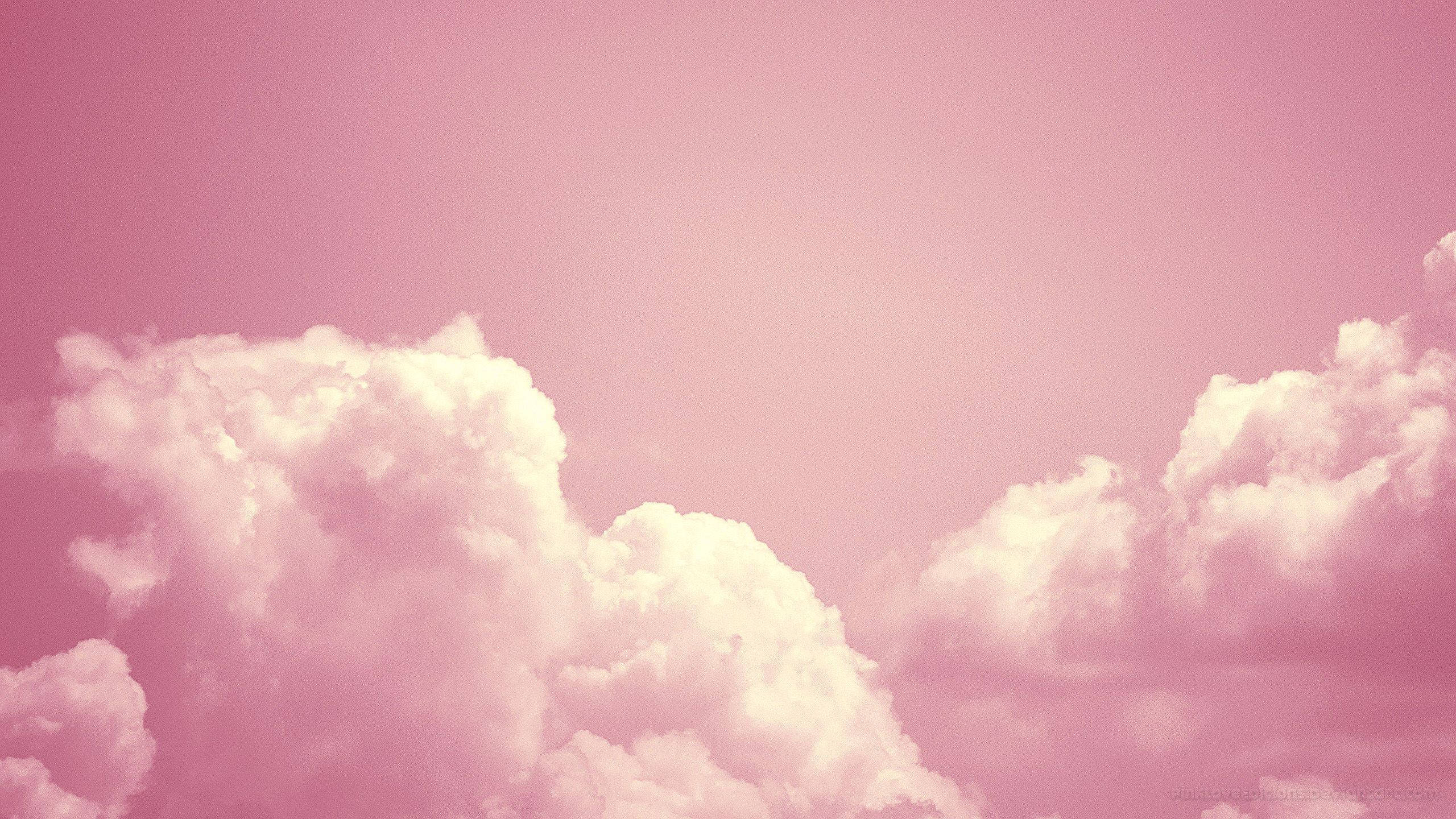 pastel pink cloud sky, soft cottony clouds, dreamy pink sky, 2K Desktop Wallpaper
