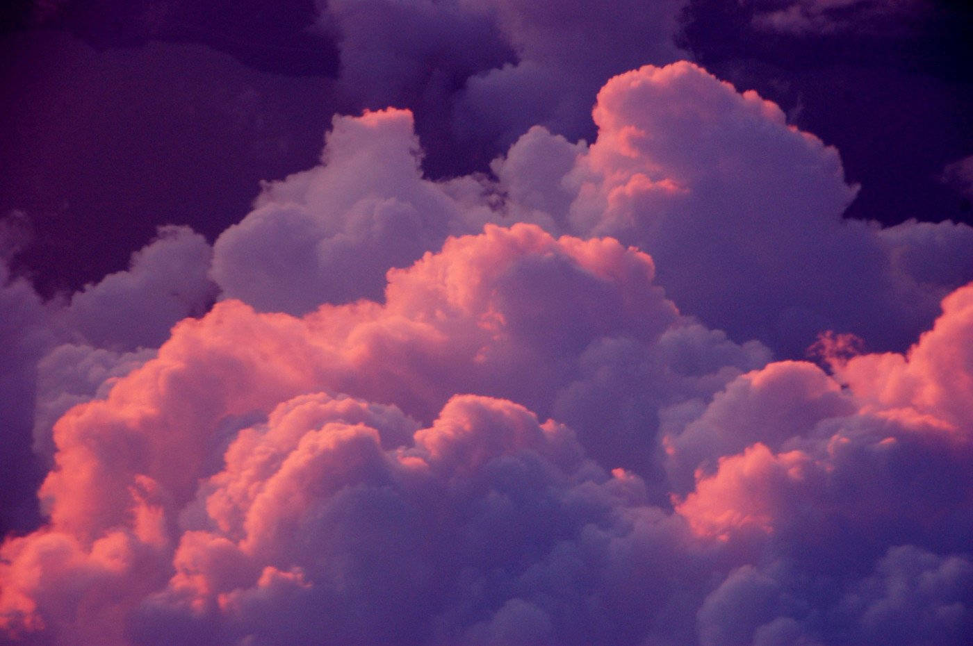 Dark Pink Cloud Sky, fiery pink, deep purple, HD Desktop Wallpaper
